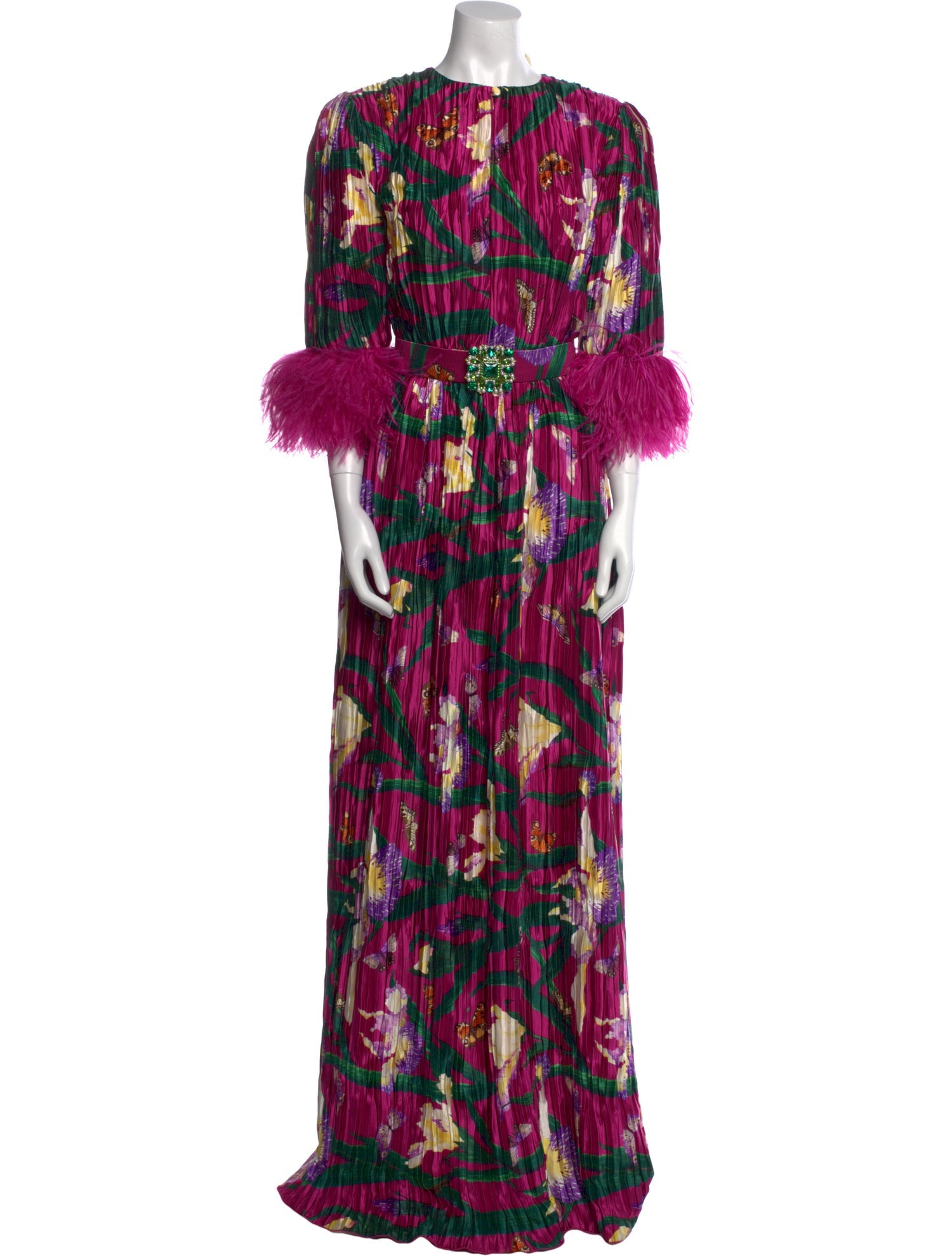 Andrew Gn Printed Long Dress w/ Tags