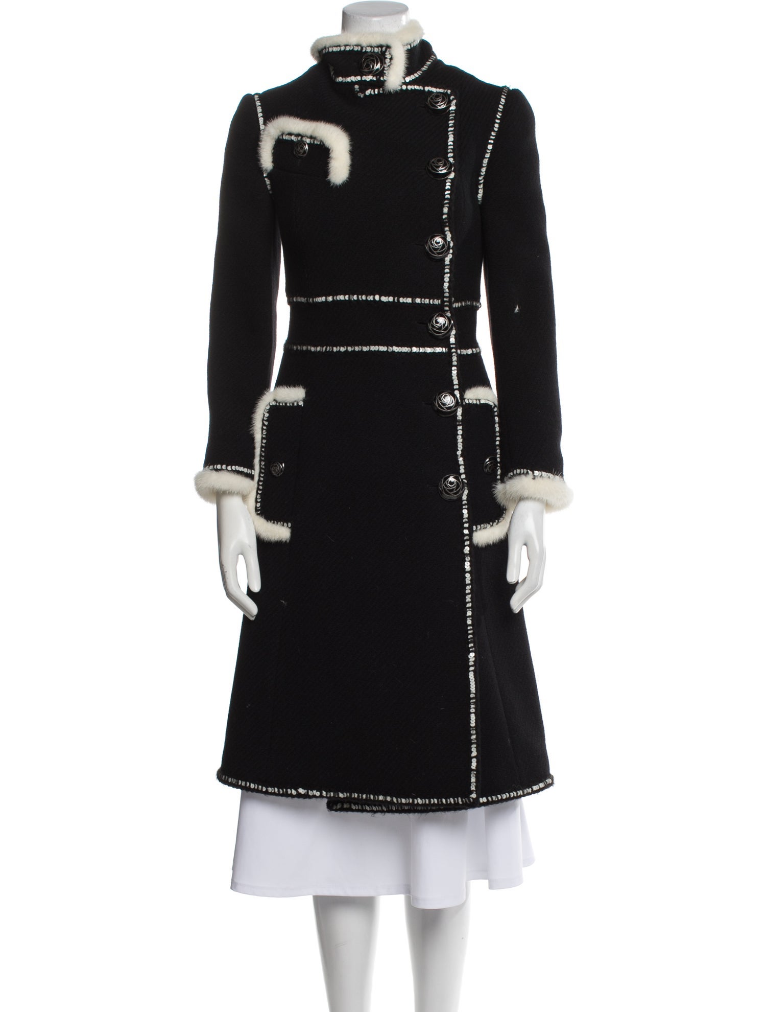 Andrew Gn Wool Fur Coat
