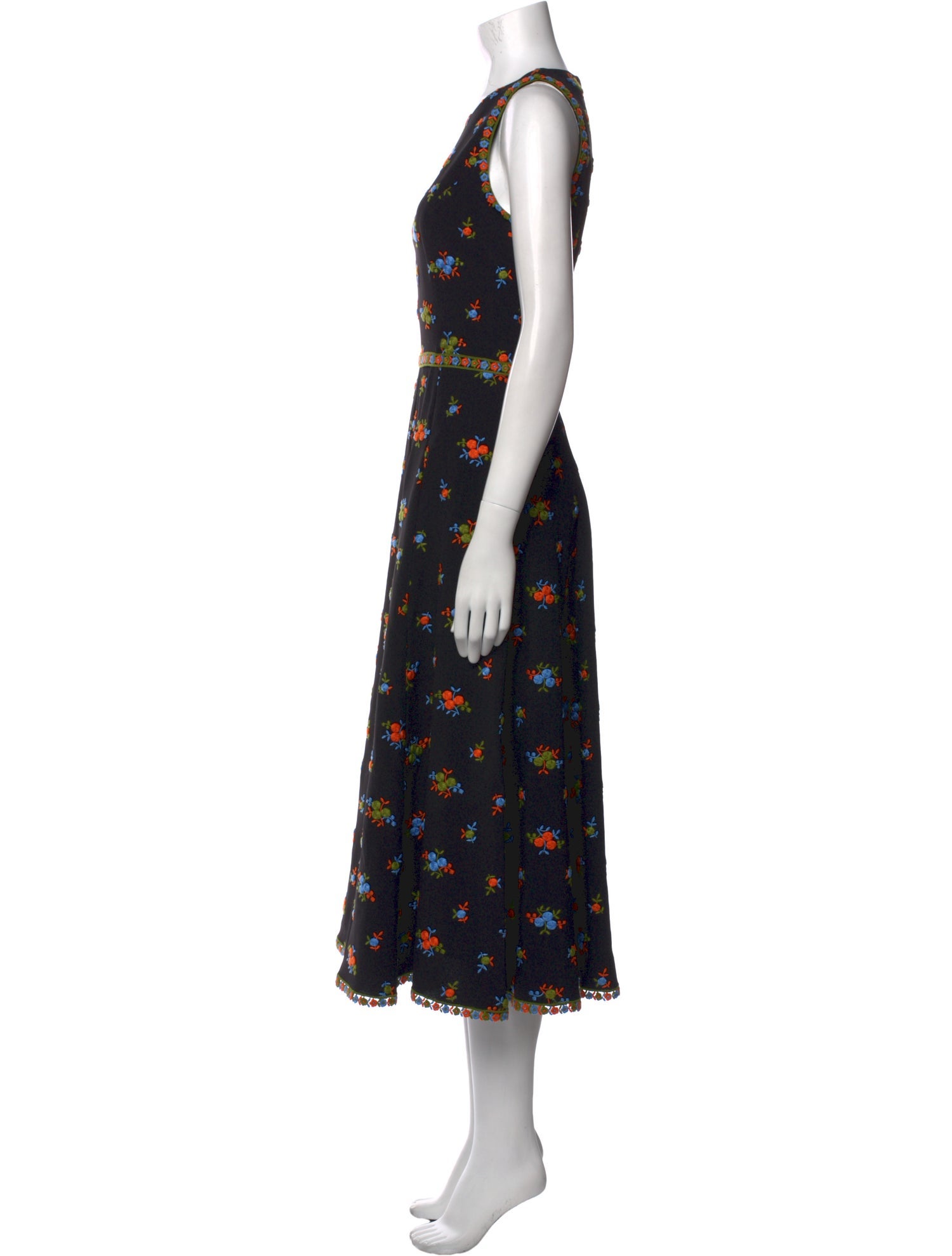 Andrew Gn Floral Print Long Dress