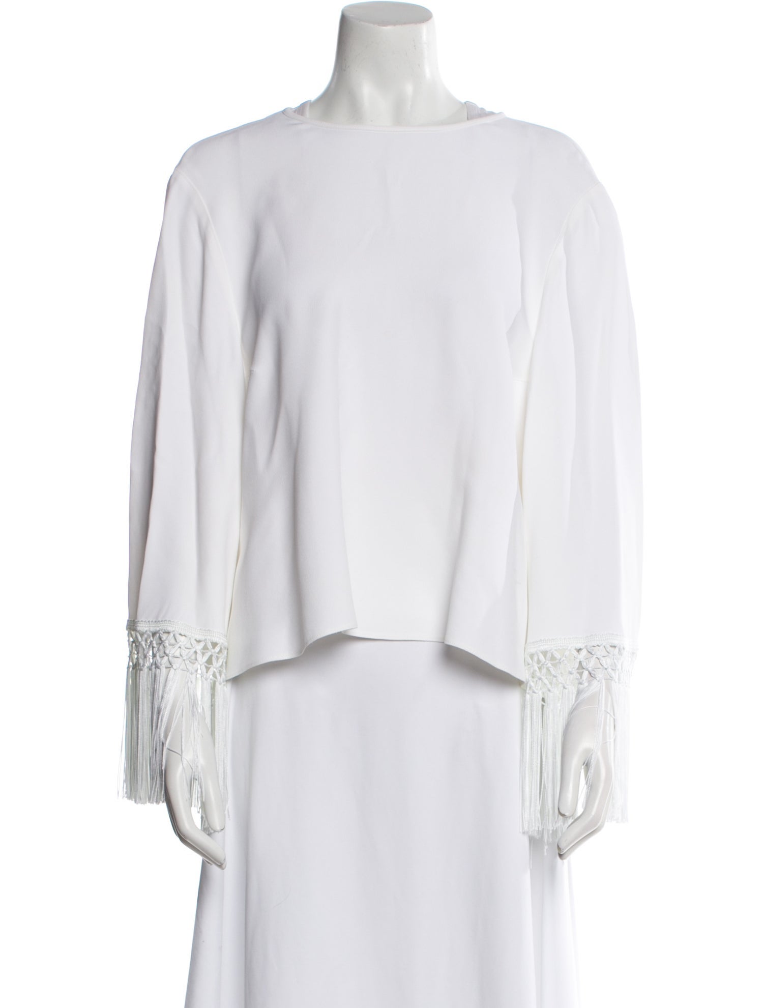 Andrew Gn Bateau Neckline Three-Quarter Sleeve Blouse