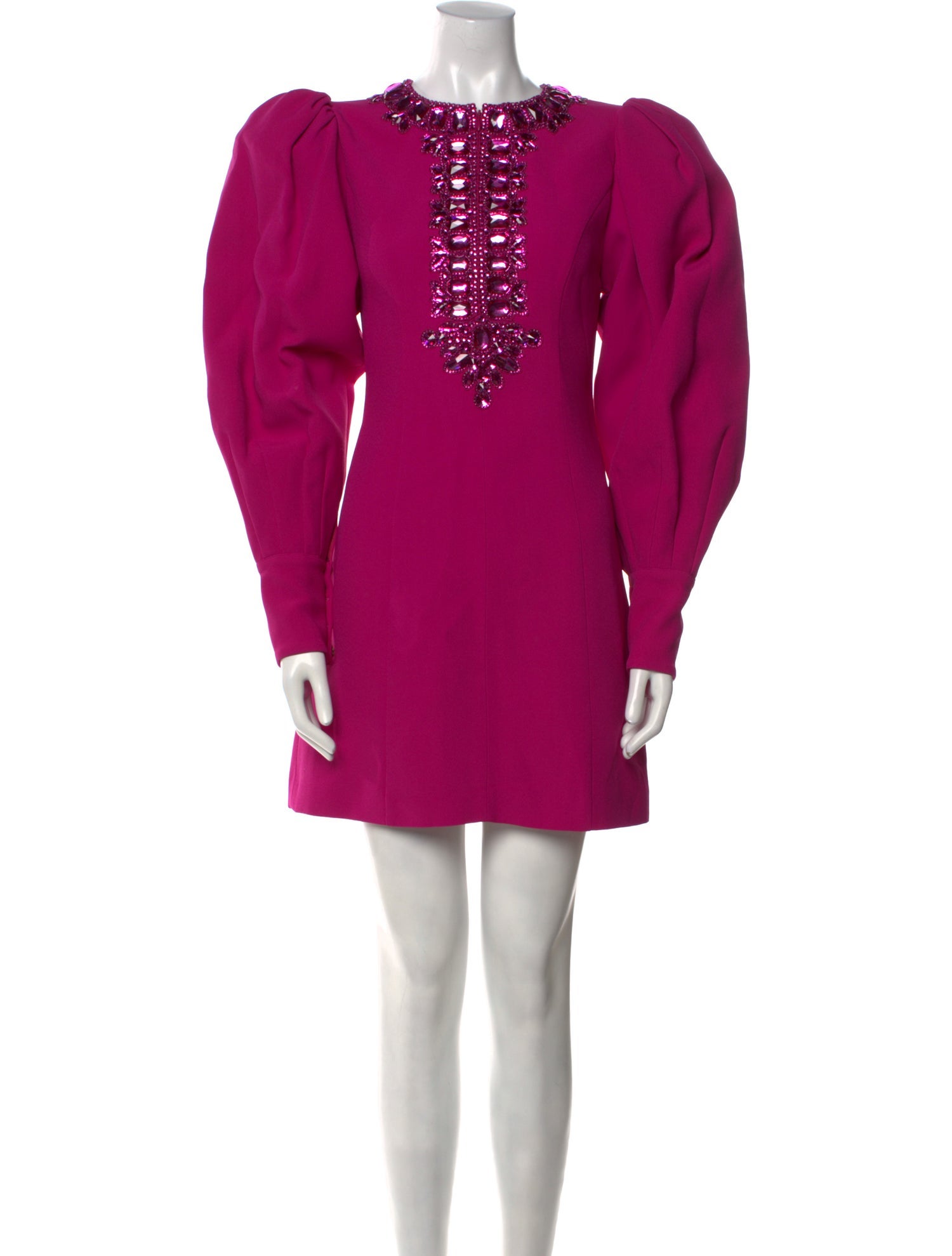 Andrew Gn Crew Neck Mini Dress