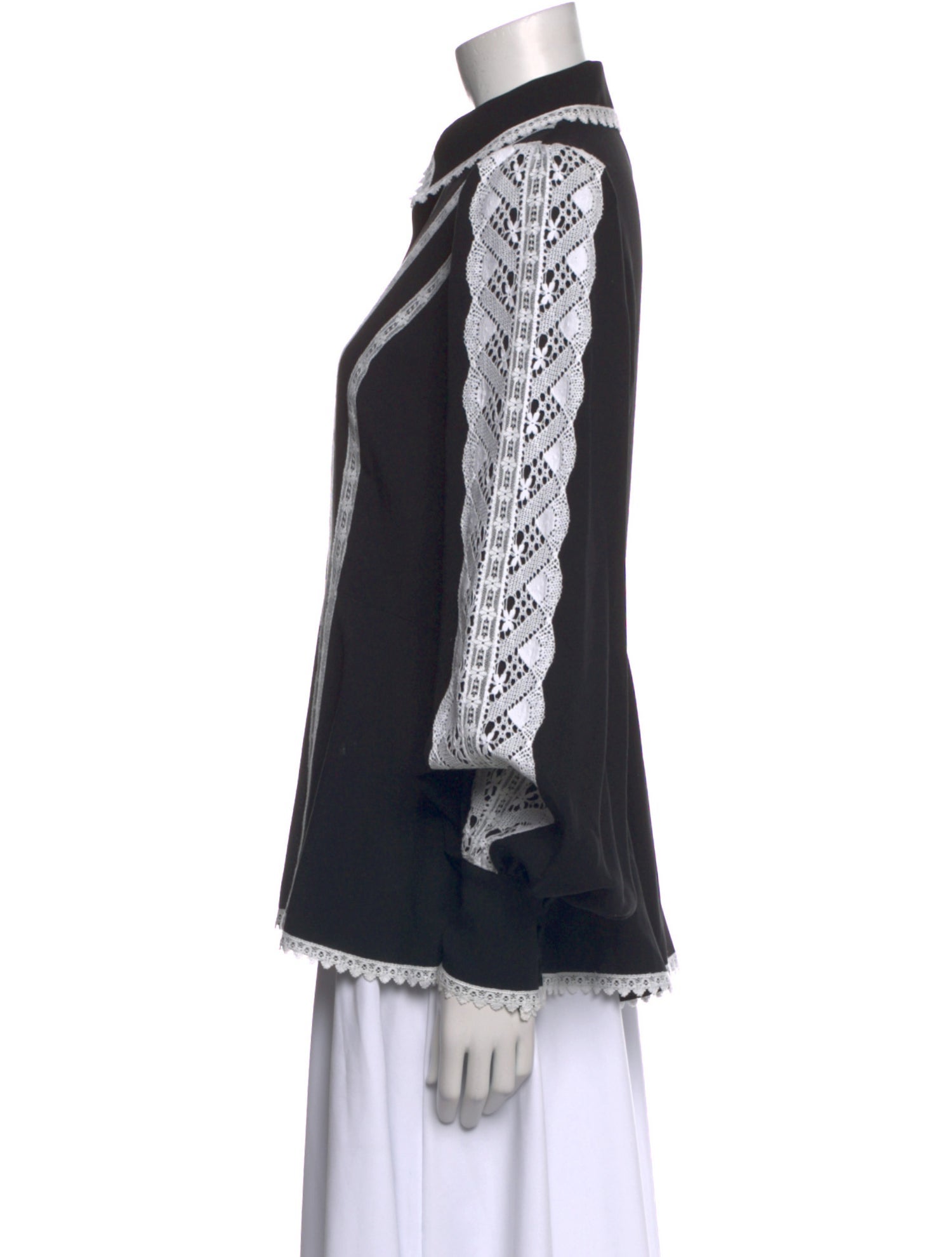 Andrew Gn Silk Striped Blouse