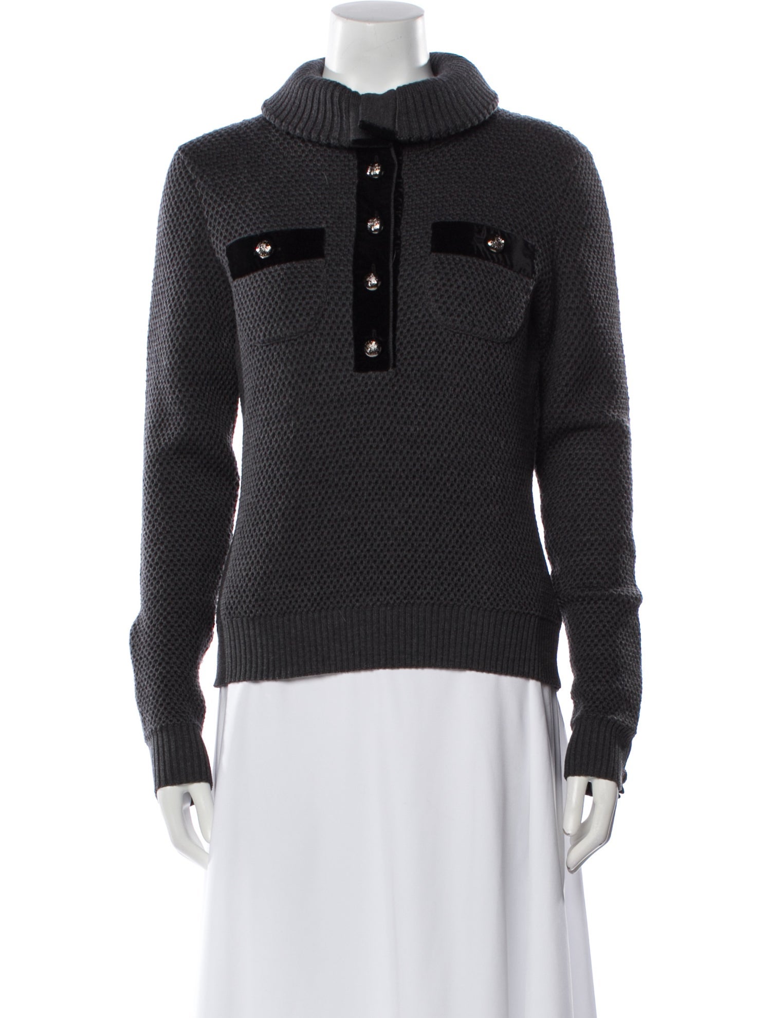 Andrew Gn Wool Mock Neck Sweater