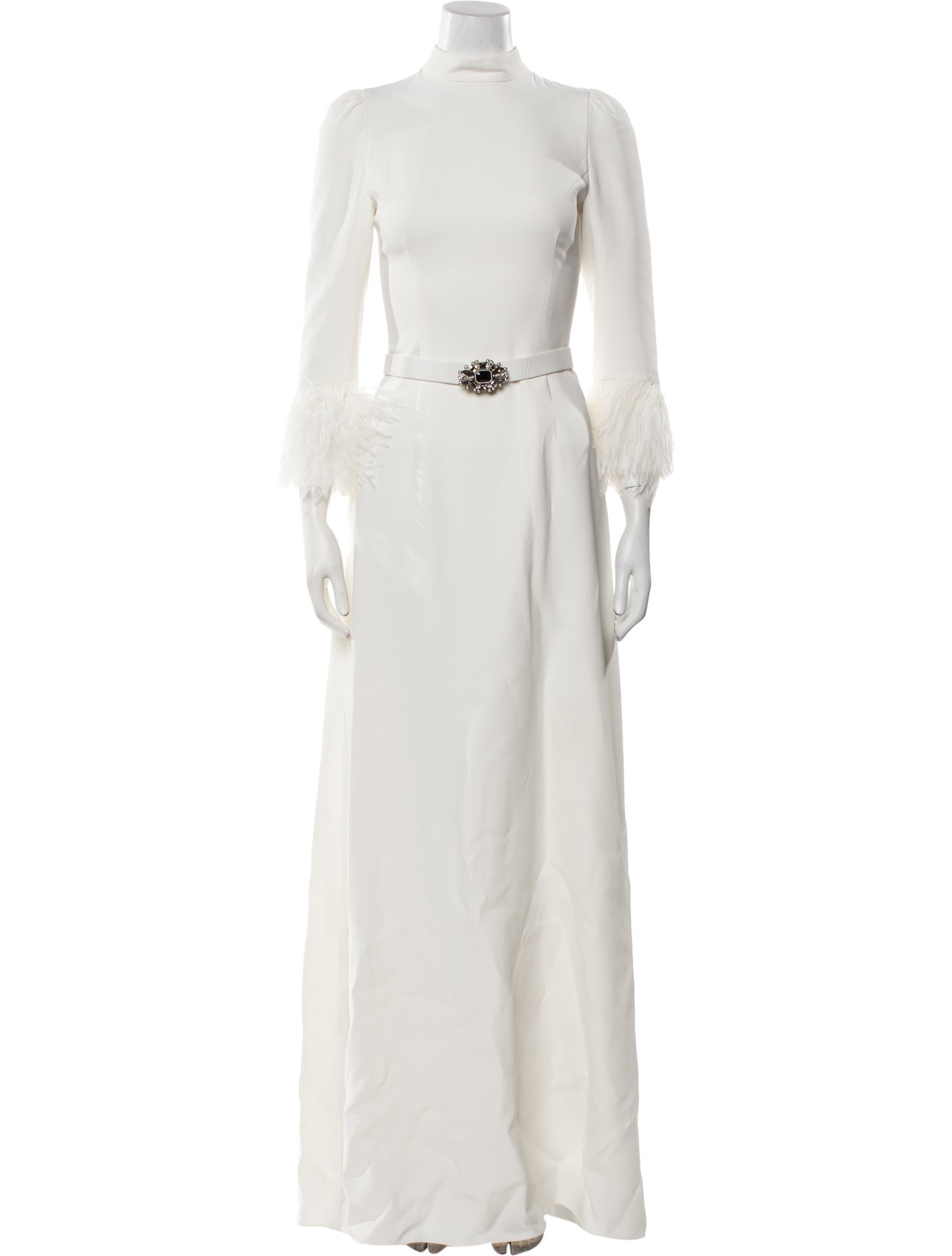 Andrew Gn Mock Neck Long Dress