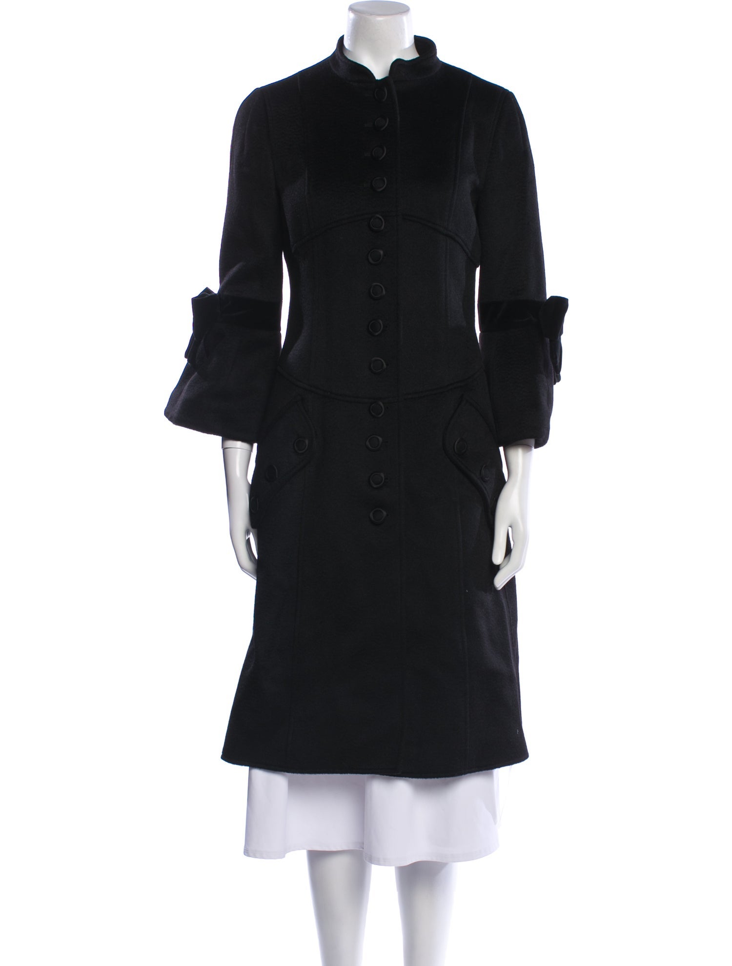 Andrew Gn Virgin Wool Faux Fur Coat