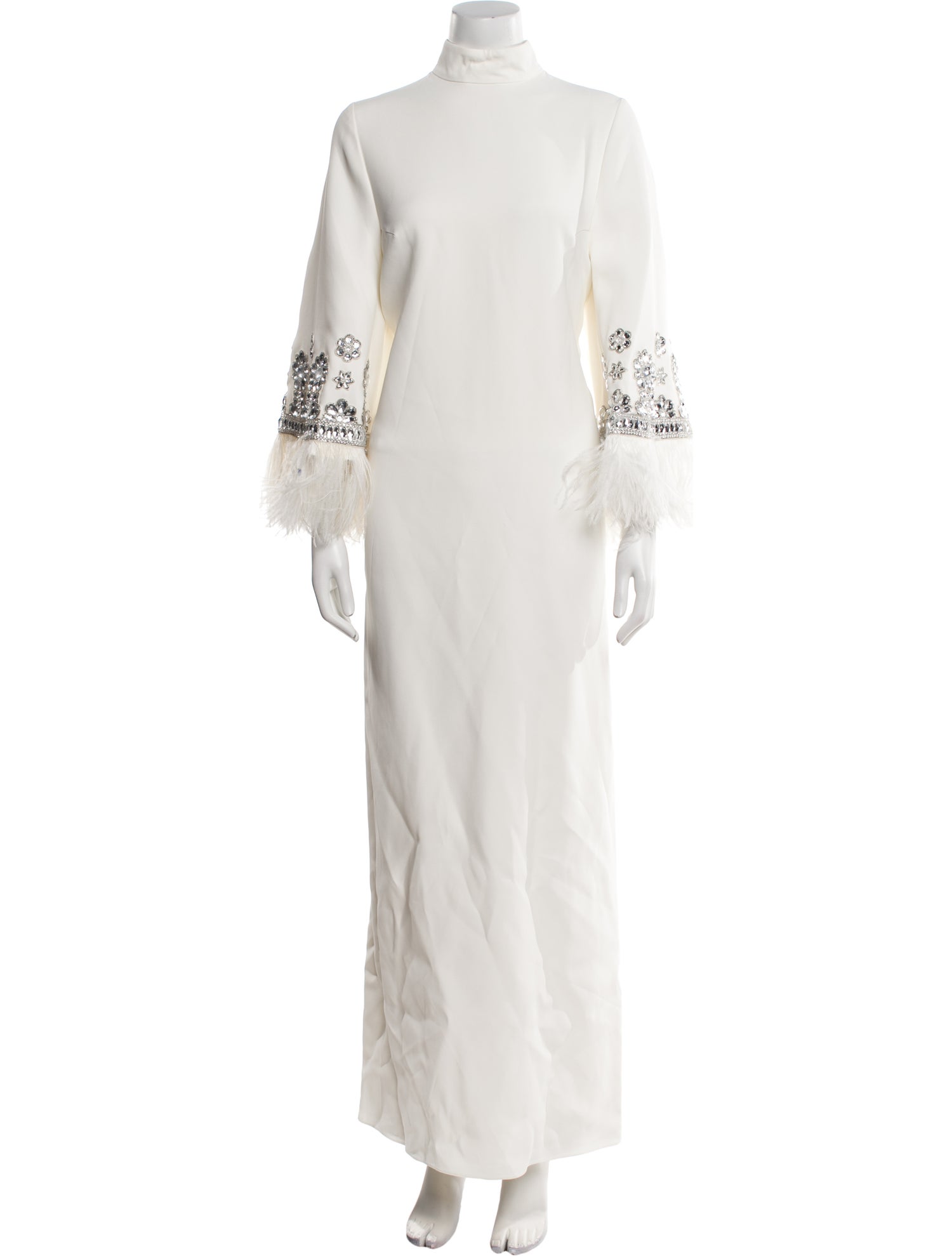 Andrew Gn Mock Neck Long Dress
