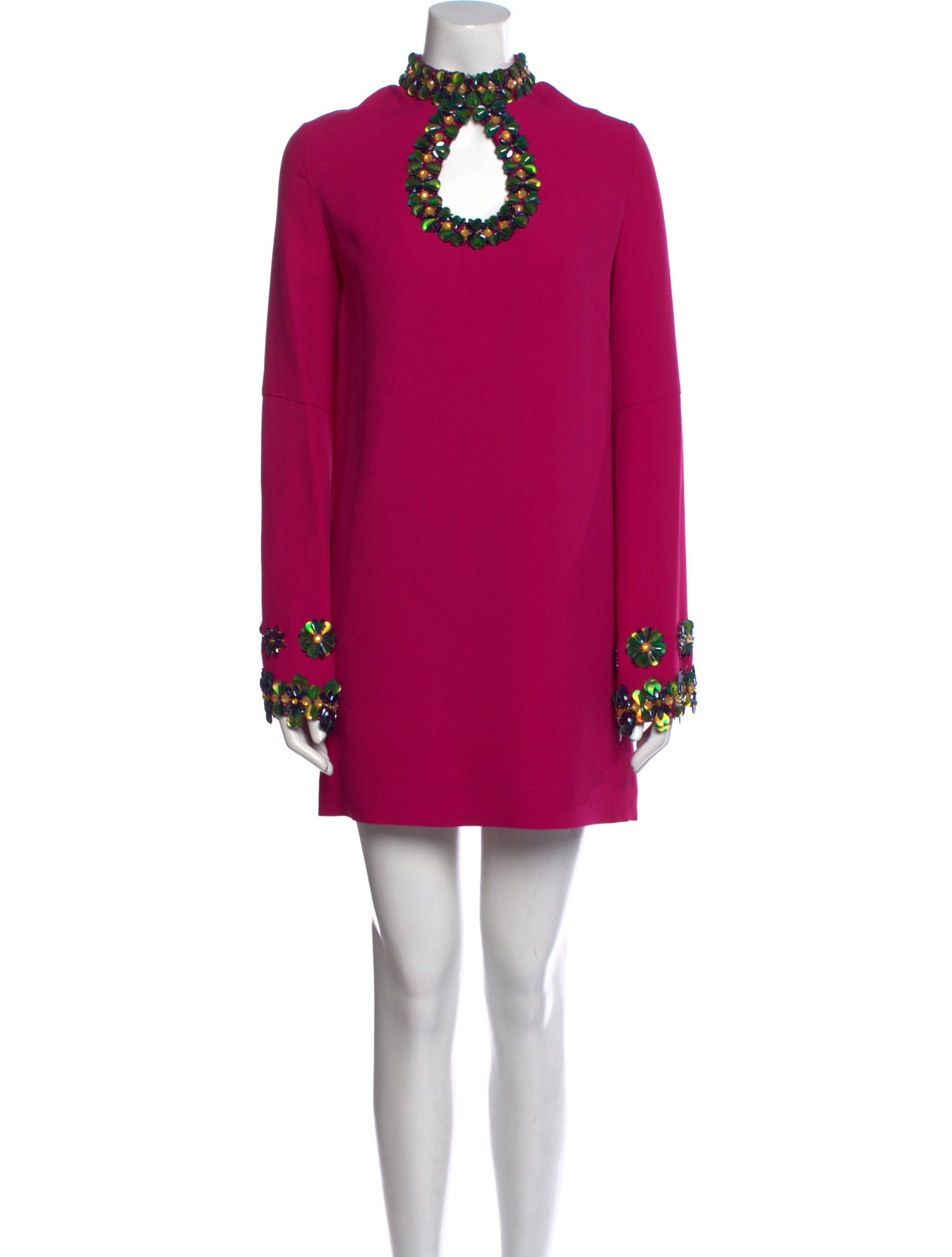 Andrew Gn Mock Neck Mini Dress