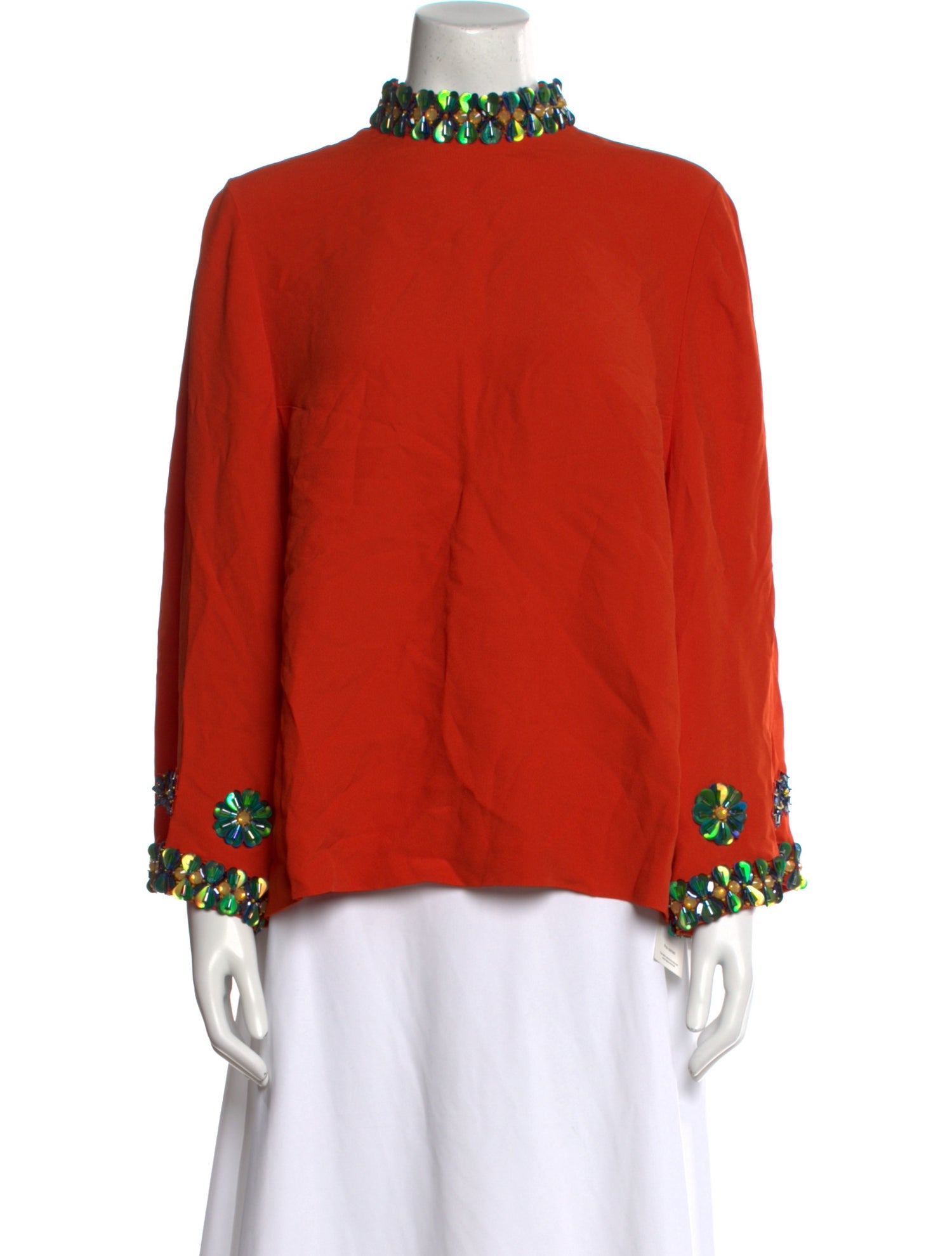 Andrew Gn Mock Neck Long Sleeve Blouse w/ Tags