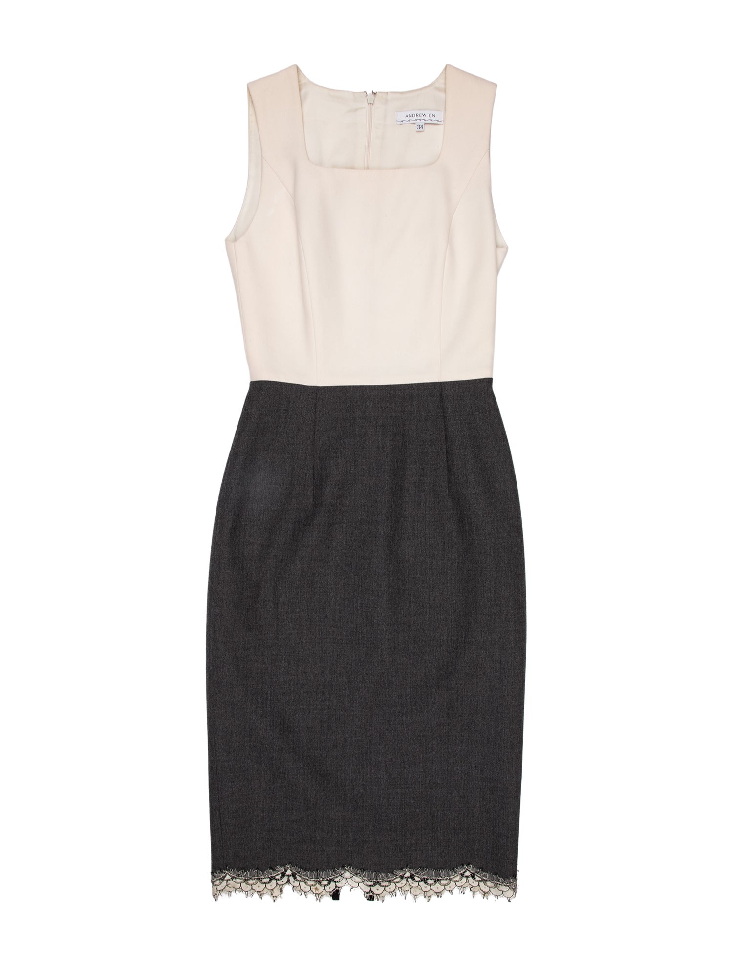 Andrew Gn Virgin Wool Knee-Length Dress