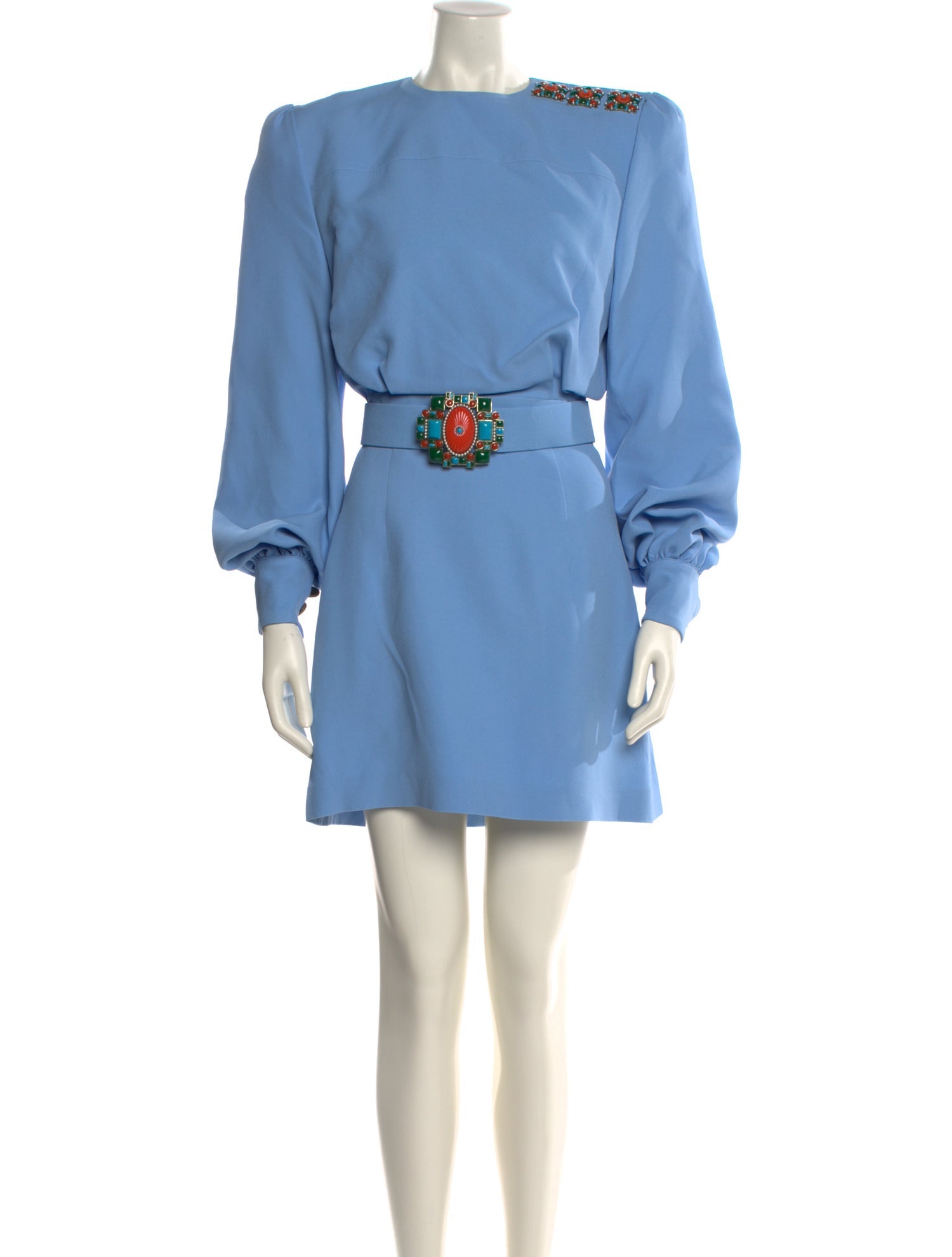 Andrew Gn Crew Neck Mini Dress