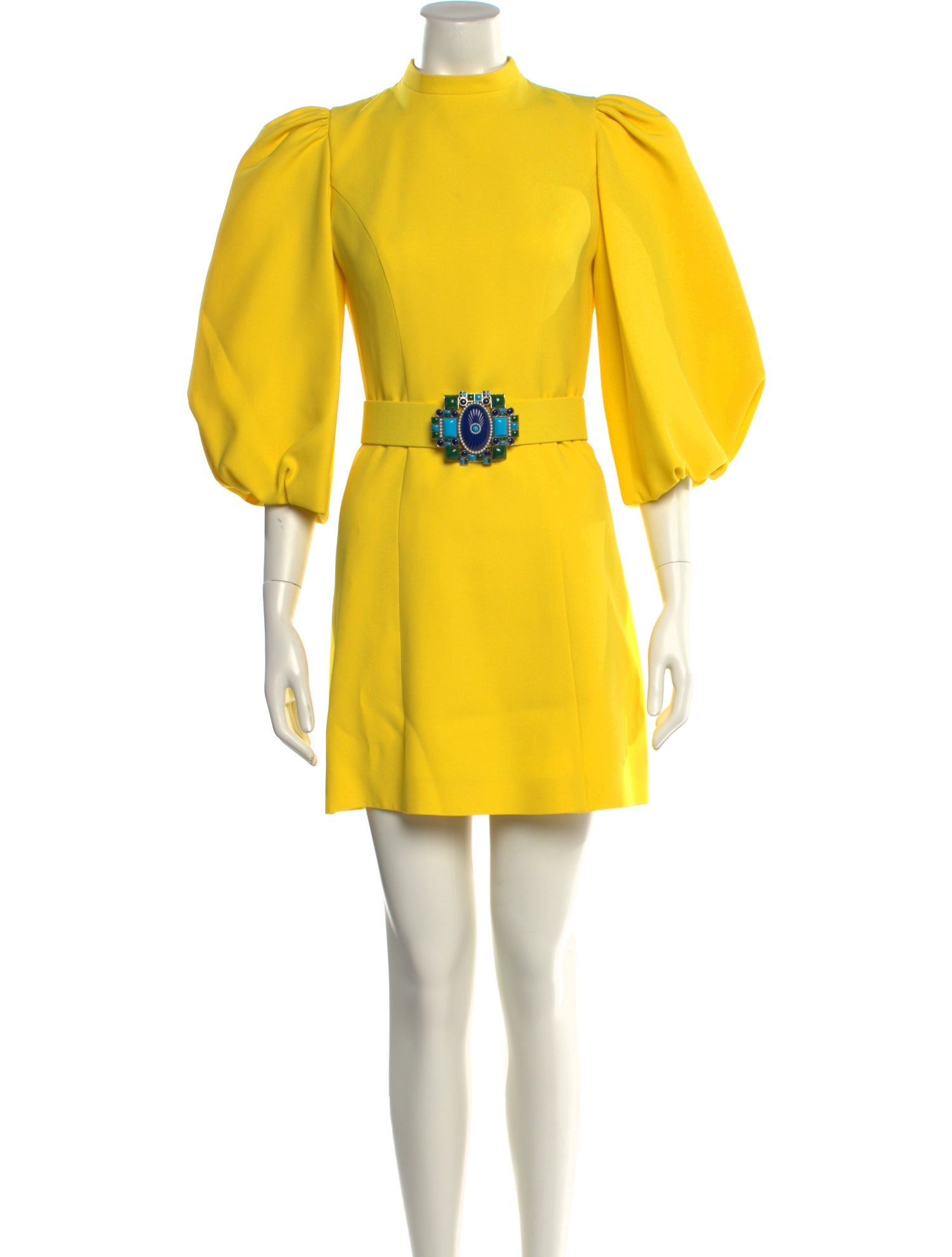 Andrew Gn Mock Neck Mini Dress