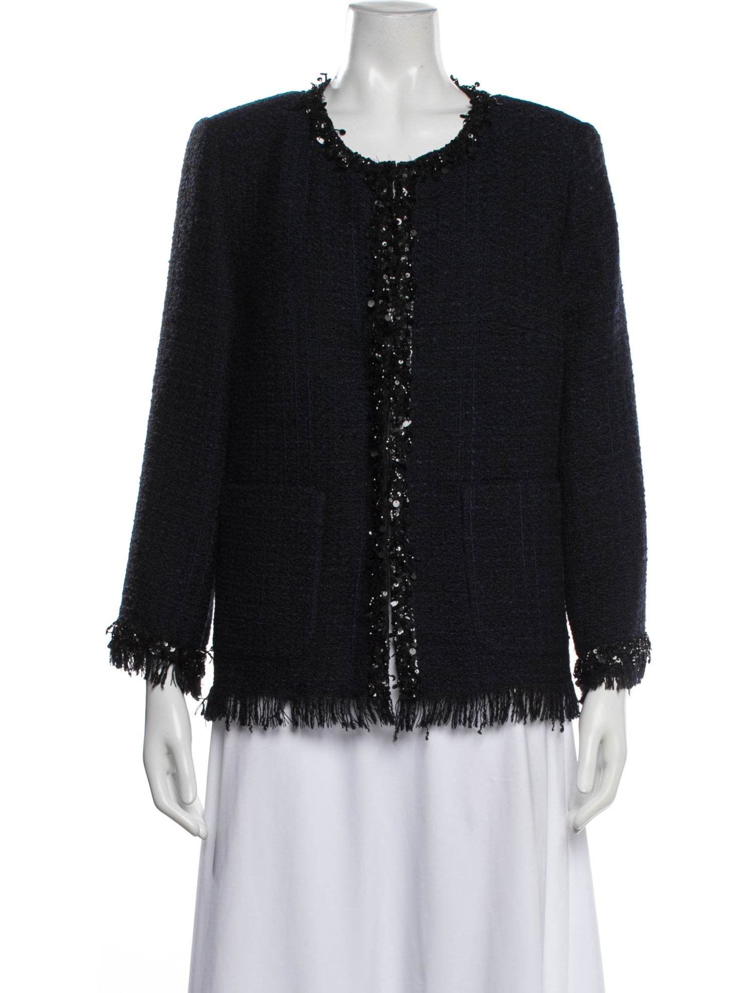 Andrew Gn Wool Tweed Pattern Jacket