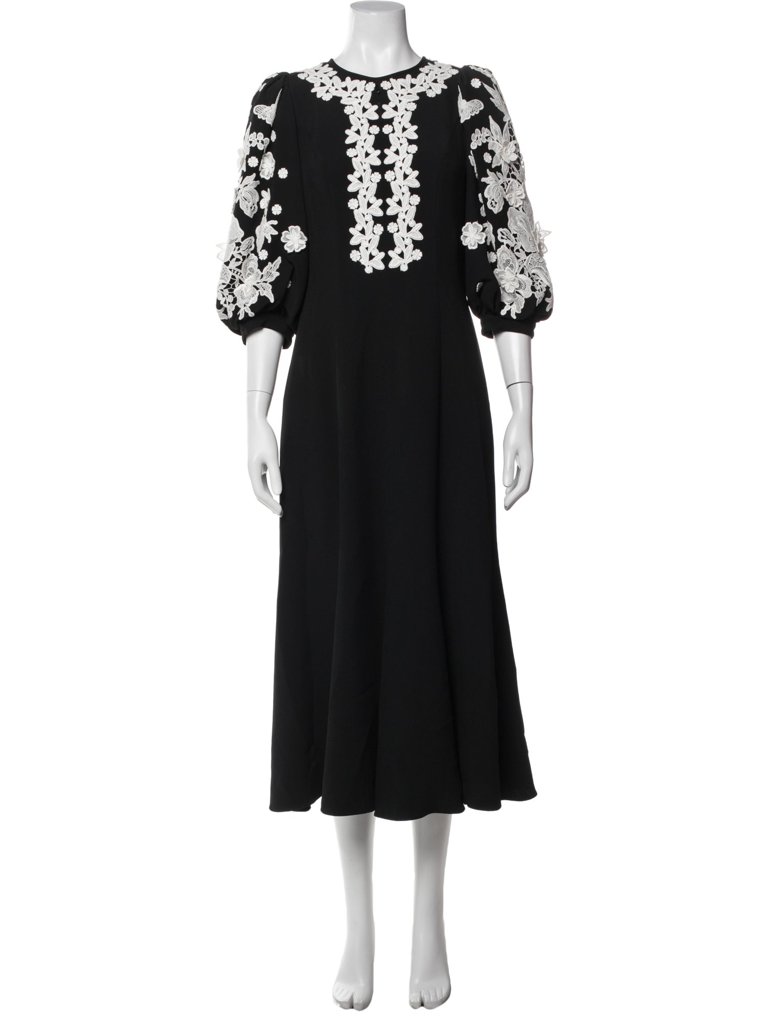 Andrew Gn Floral Print Midi Length Dress