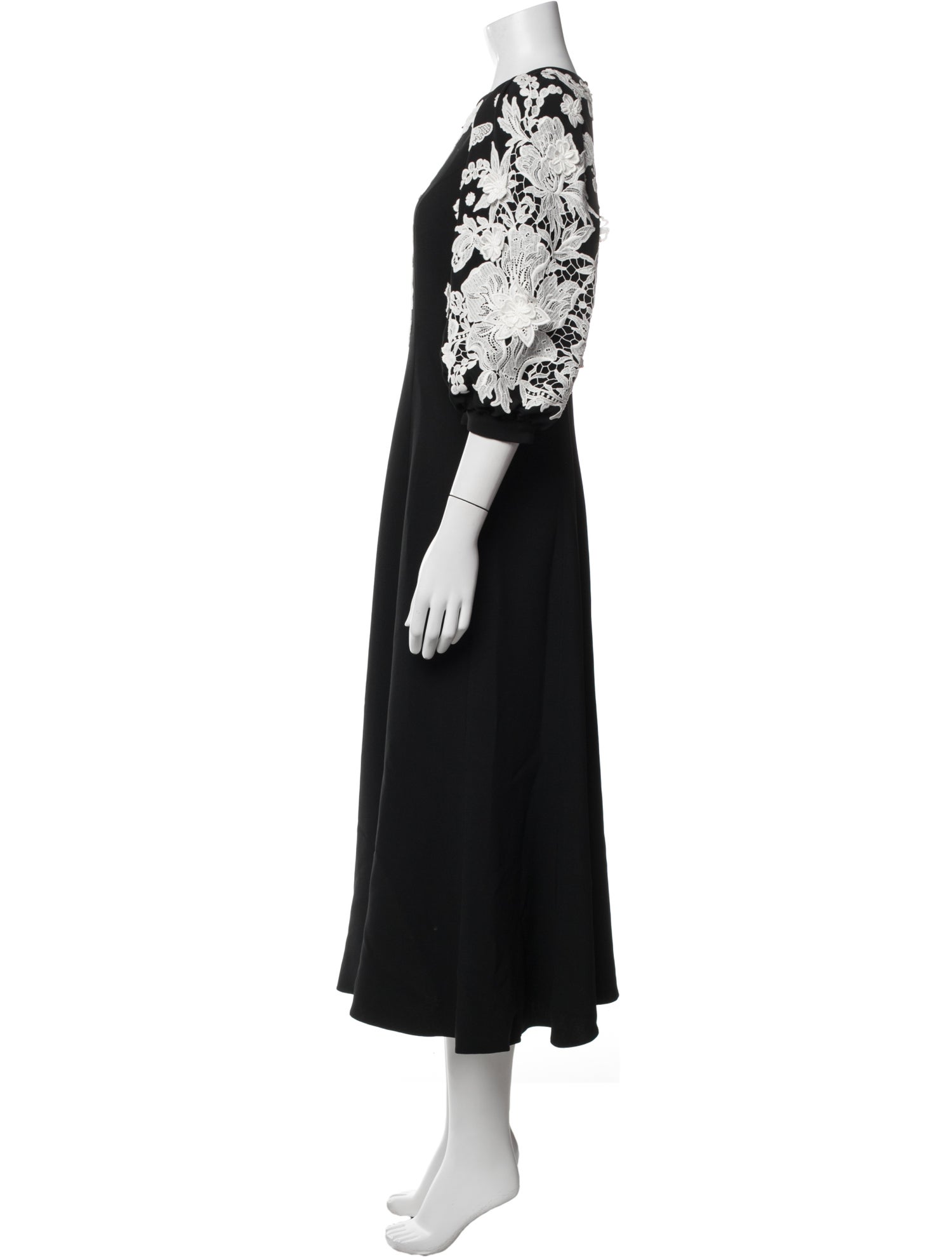 Andrew Gn Floral Print Midi Length Dress