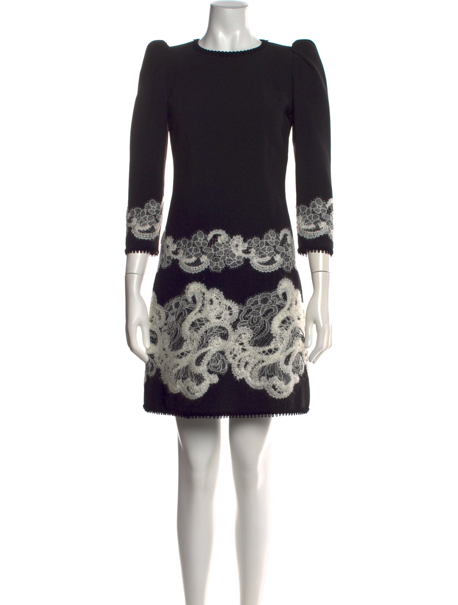 andrew gn black dress Lace Pattern Mini - Dresses, Clothing - AND30579 Size:child-14