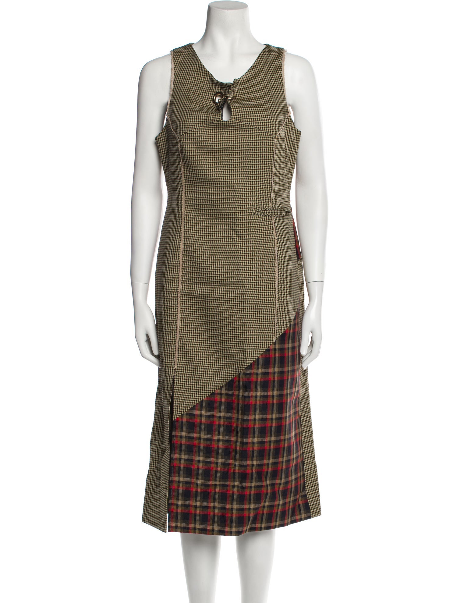 Andersson Bell Plaid Print Midi Length Dress w/ Tags