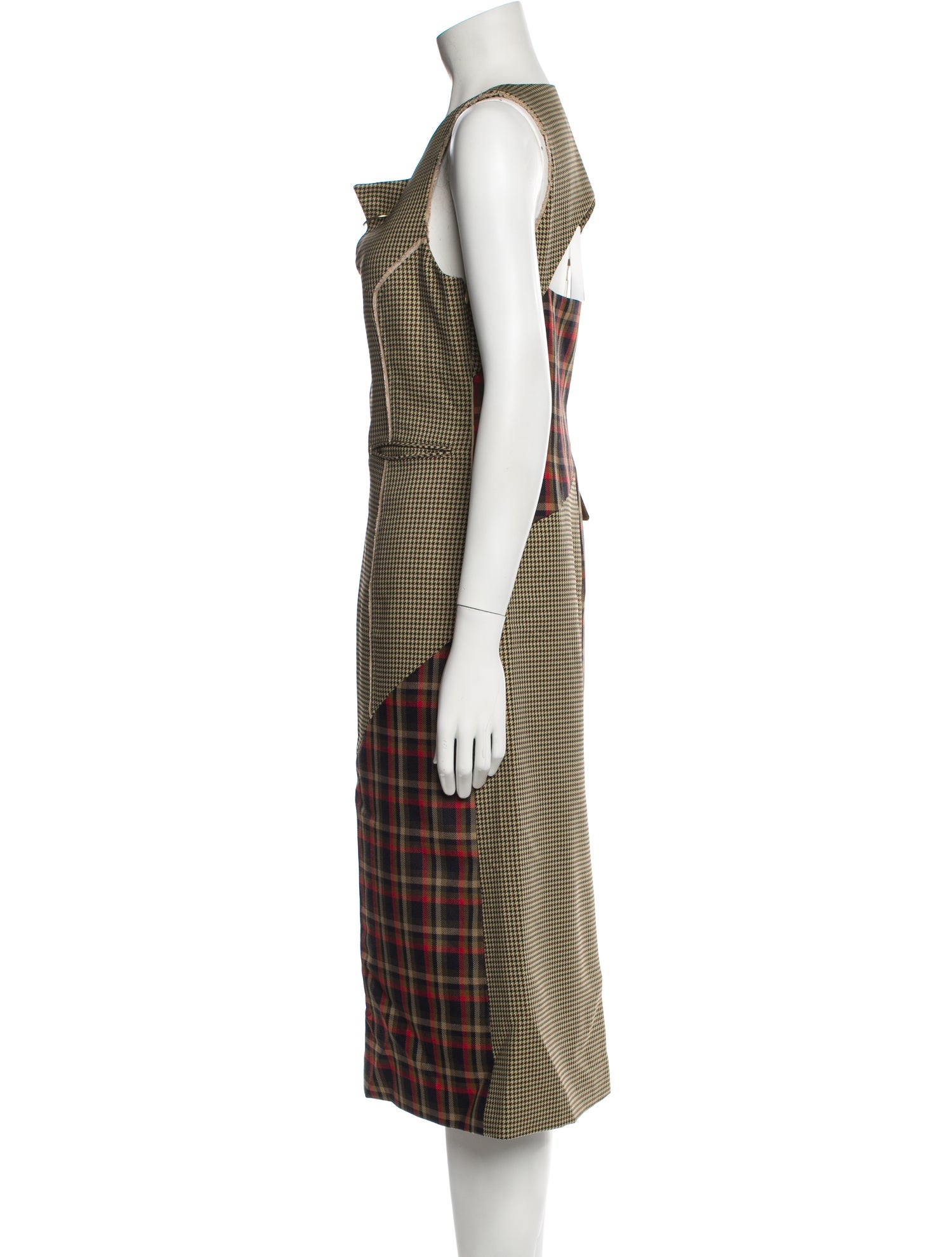 Andersson Bell Plaid Print Midi Length Dress w/ Tags
