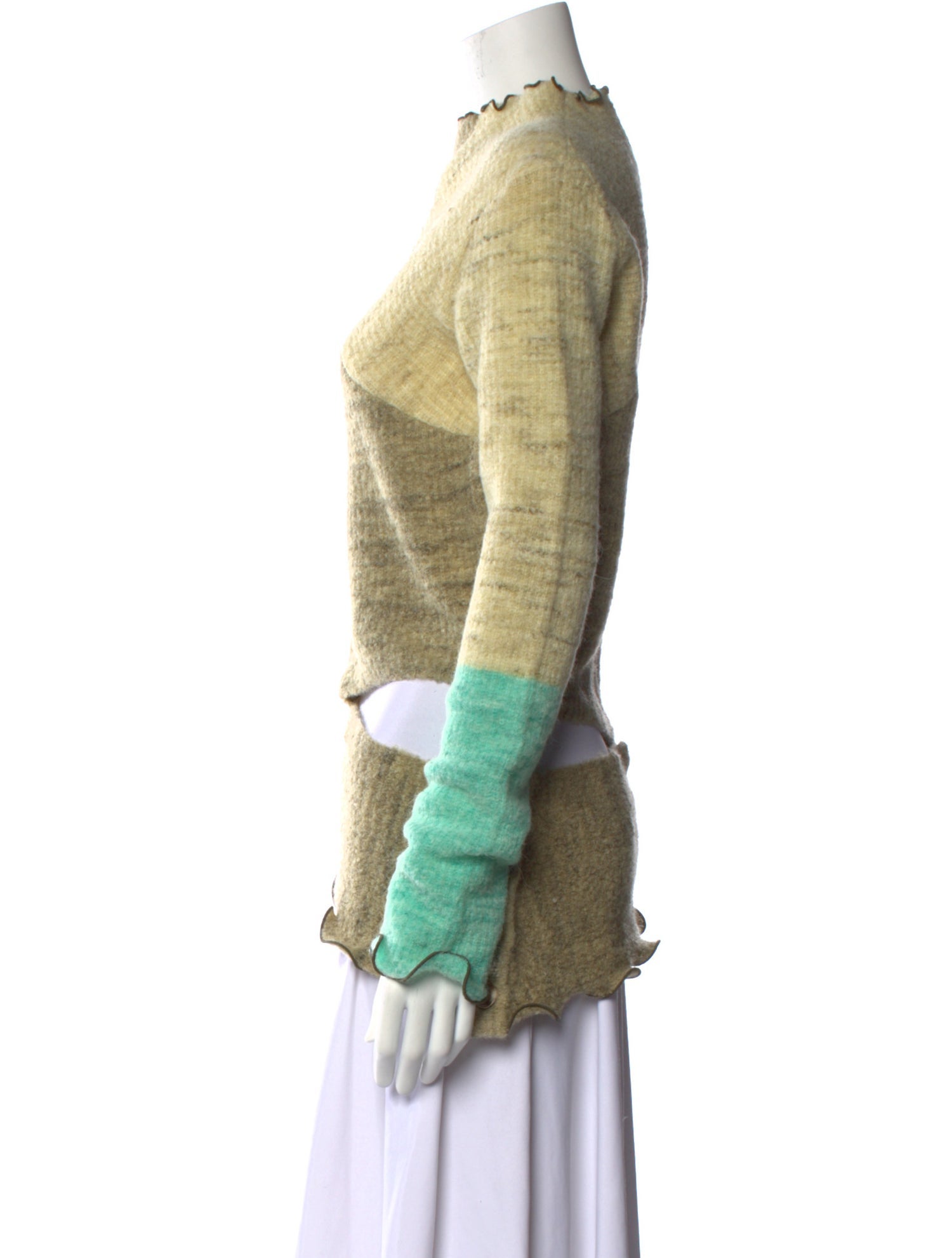 Andersson Bell Colorblock Pattern Mock Neck Sweater