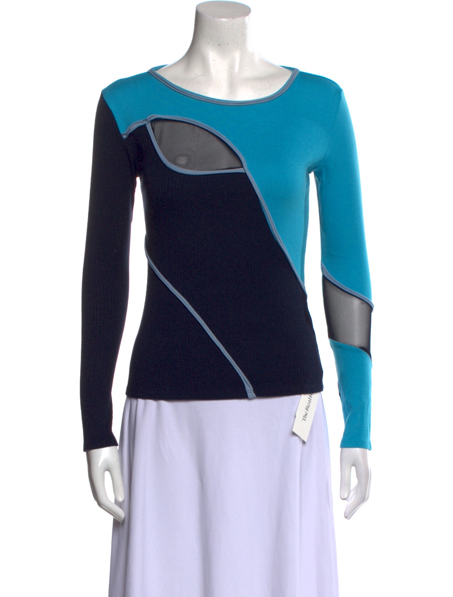 Andersson Bell Colorblock Pattern Scoop Neck Top