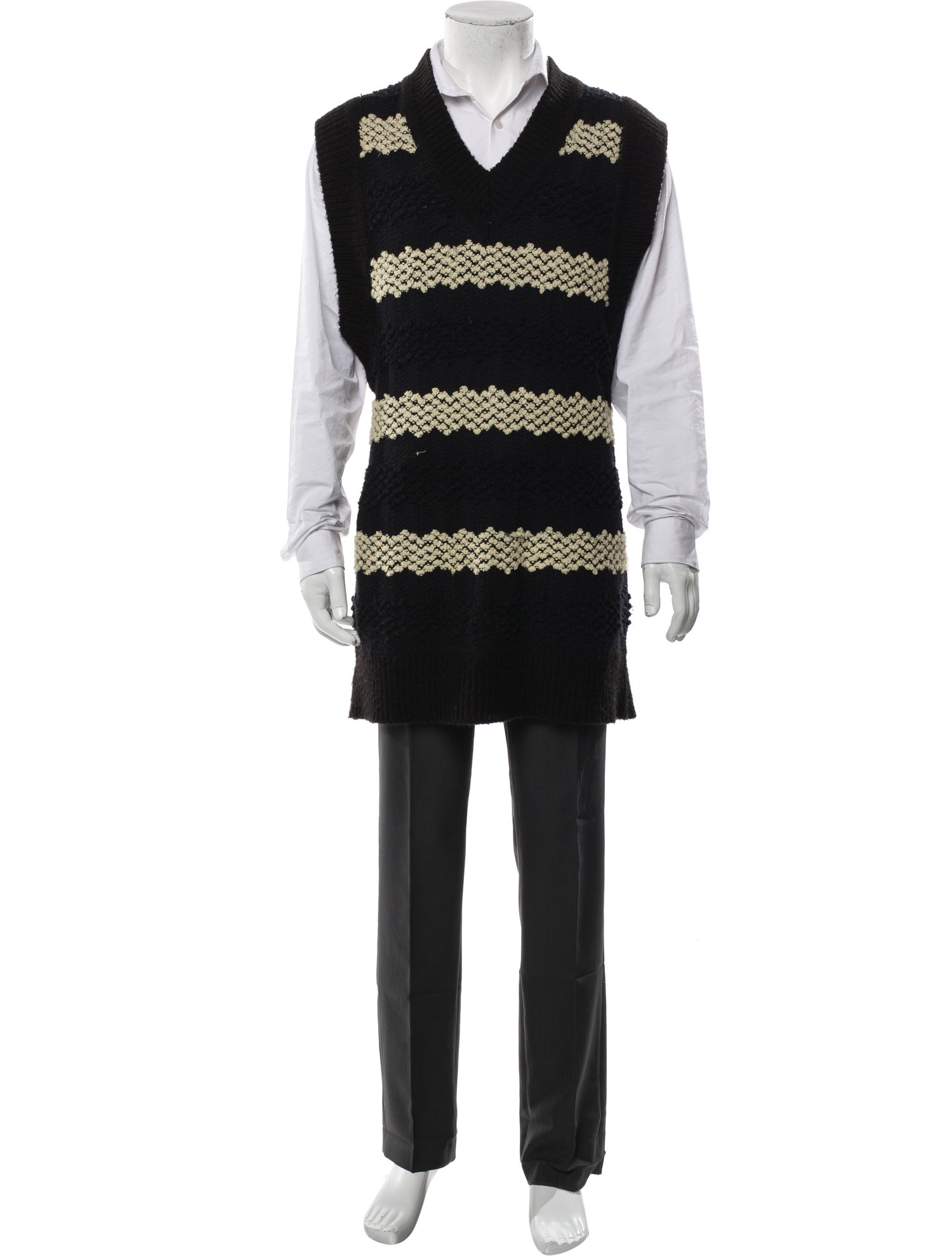 Andersson Bell Striped V-Neck Sweater Vest