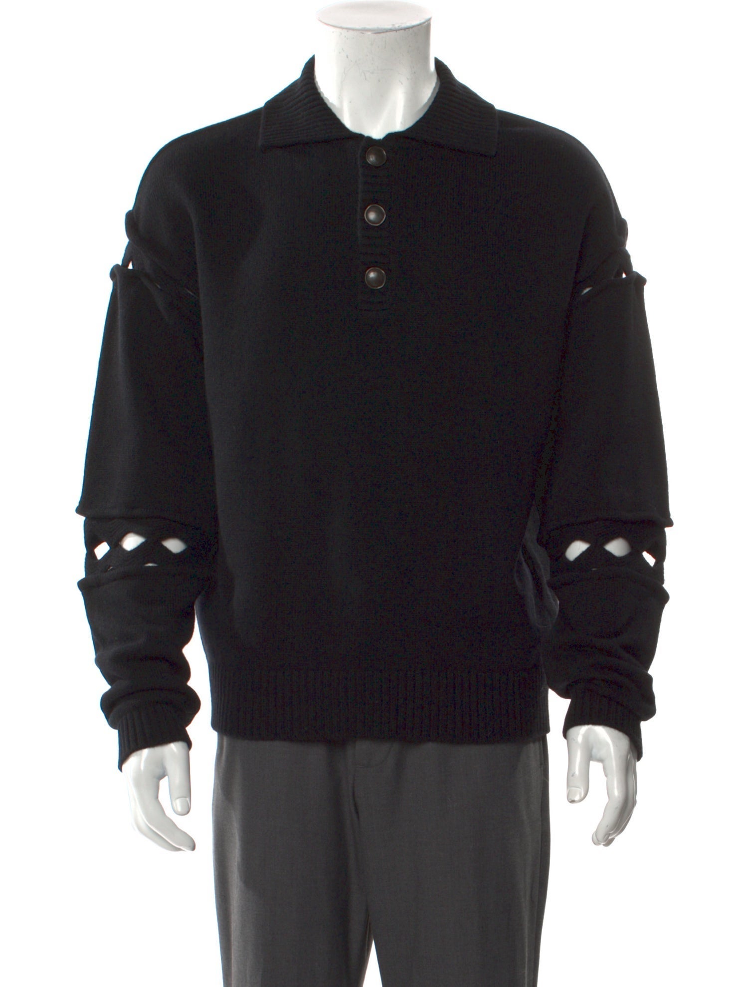 Andersson Bell Collar Long Sleeve Polo Sweater