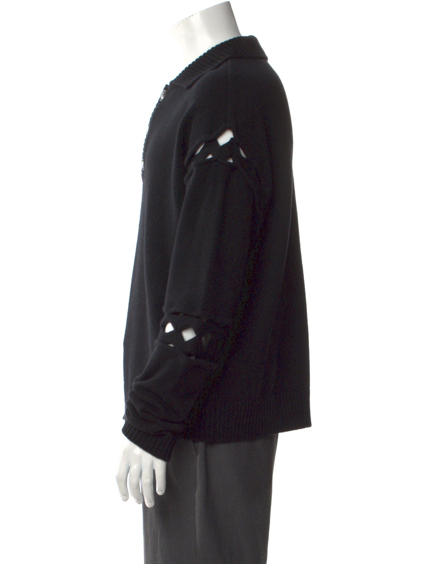 Andersson Bell Collar Long Sleeve Polo Sweater