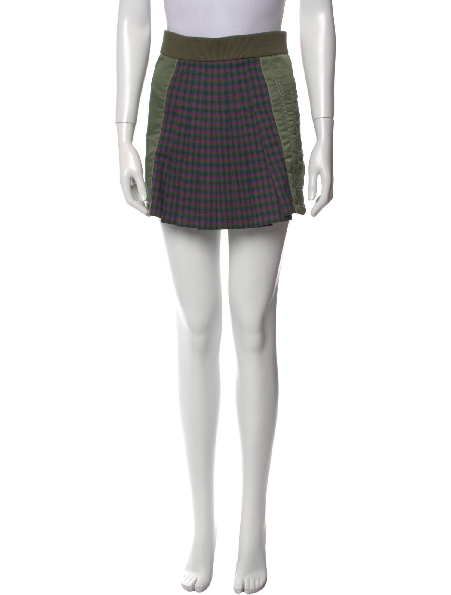 Andersson Bell Plaid Print Mini Skirt