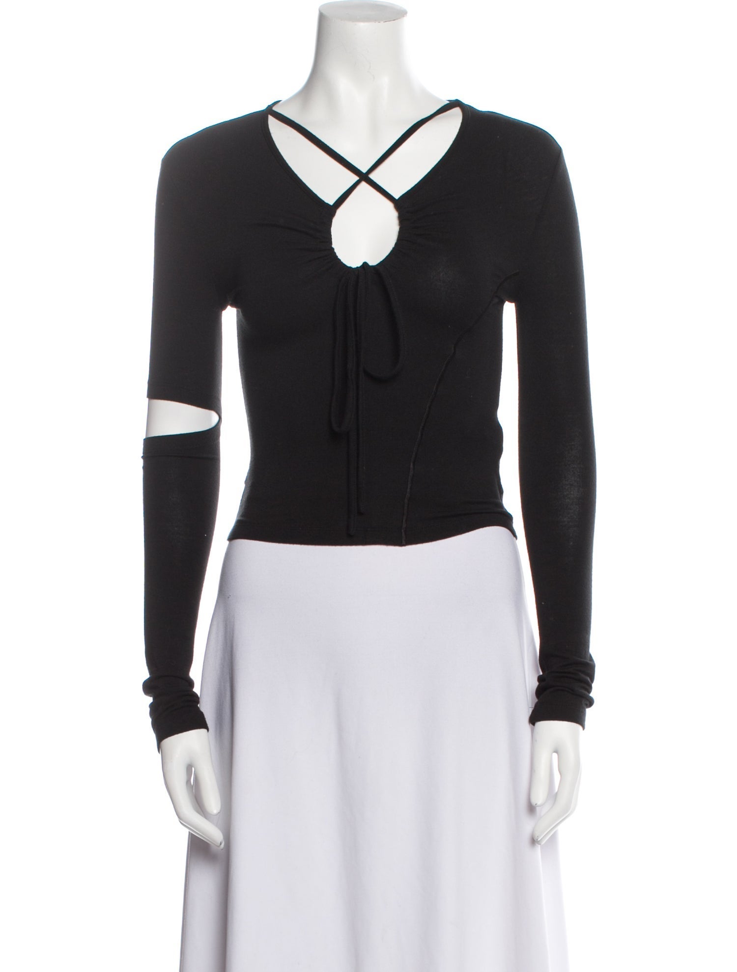 Andersson Bell V-Neck Long Sleeve Crop Top