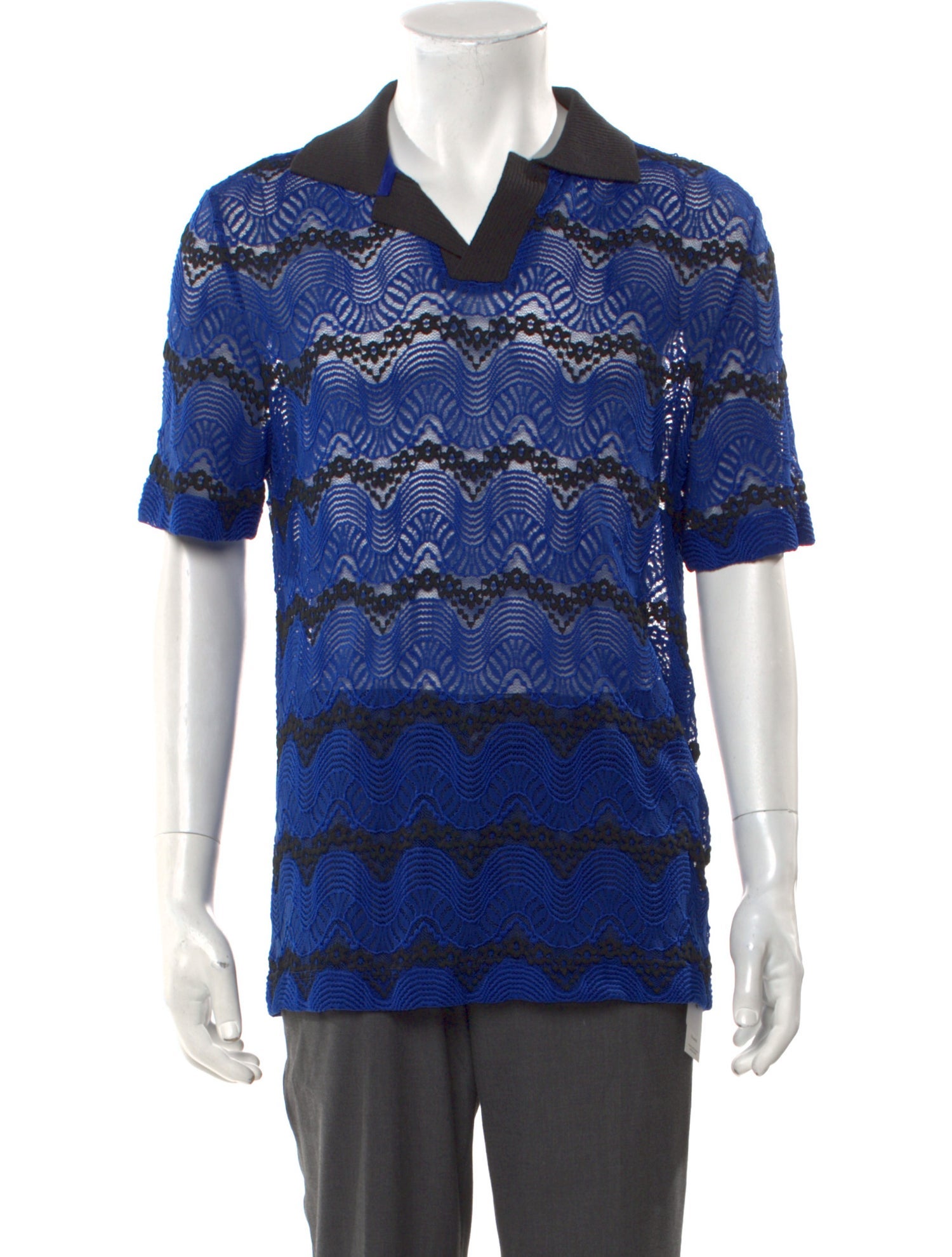 Andersson Bell Lace Pattern Short Sleeve Shirt