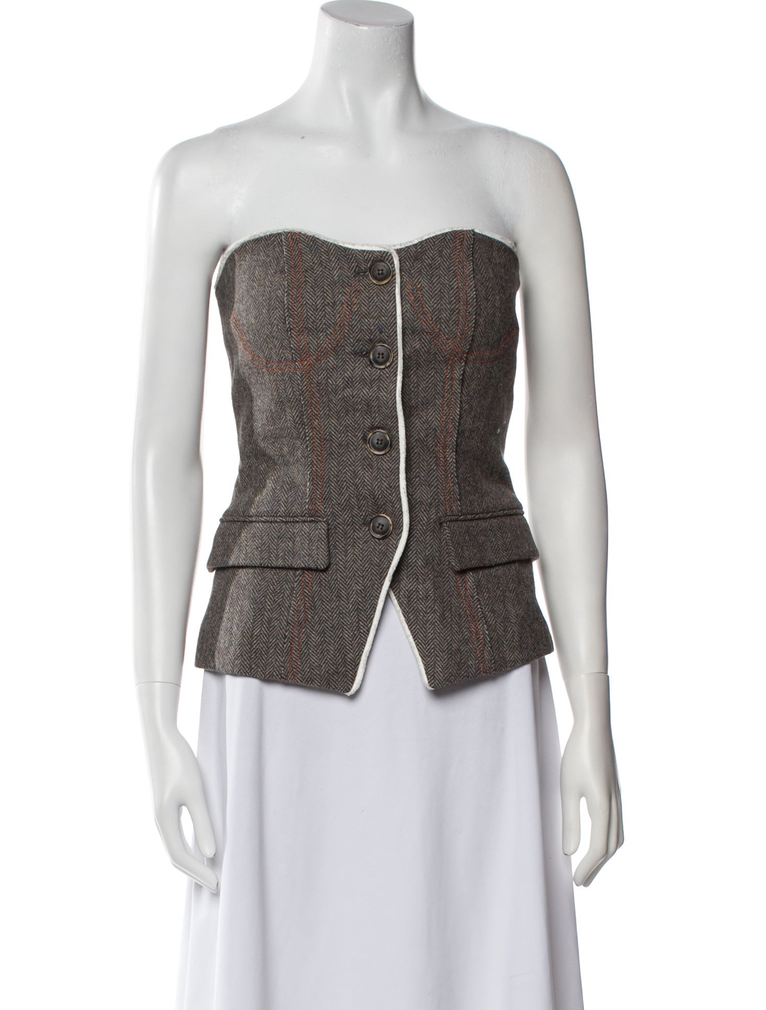 Andersson Bell Wool Strapless Top