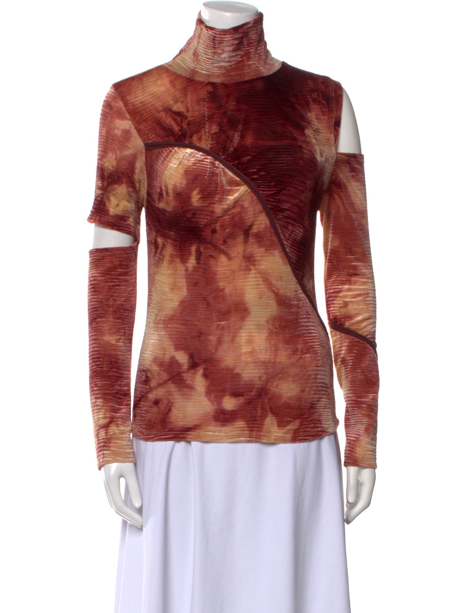 Andersson Bell Printed Mock Neck Top