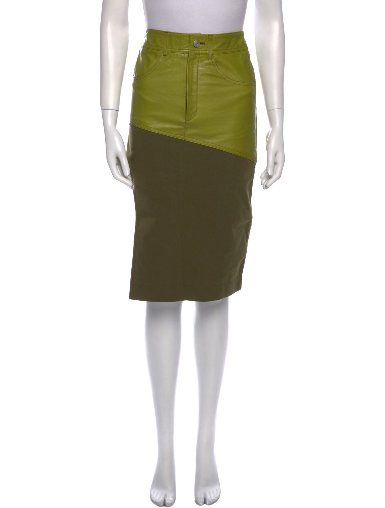 Andersson Bell Leather Knee-Length Skirt
