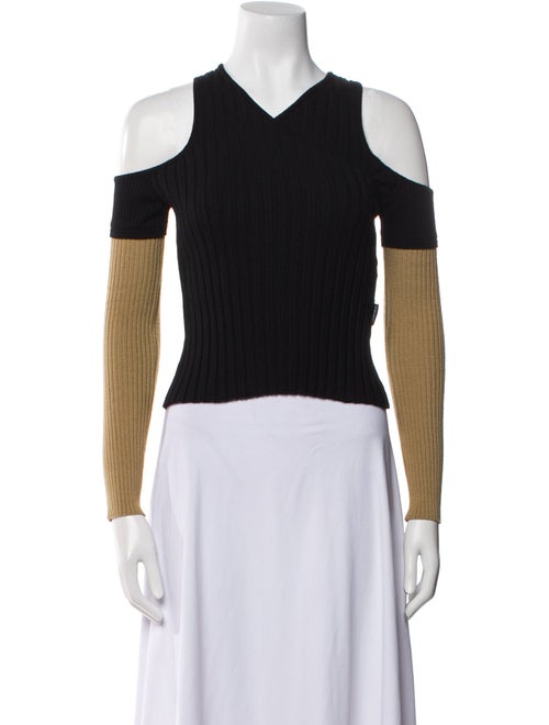 Andersson Bell Colorblock Pattern V-Neck Sweater