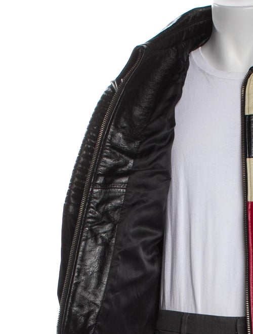 Andersson Bell Checkerboard Patchwork Biker Leather Moto Jacket