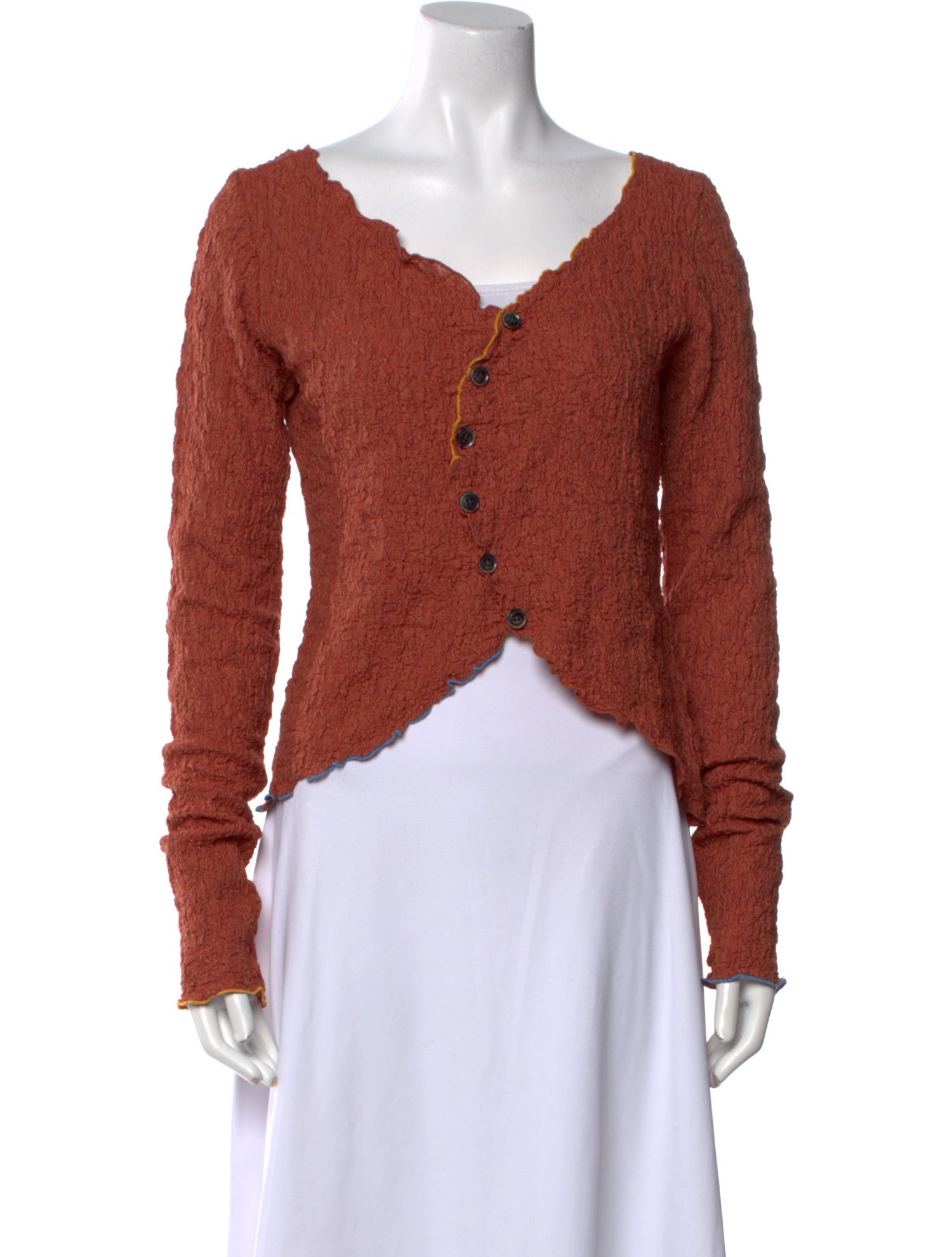 Andersson Bell V-Neck Long Sleeve Crop Top