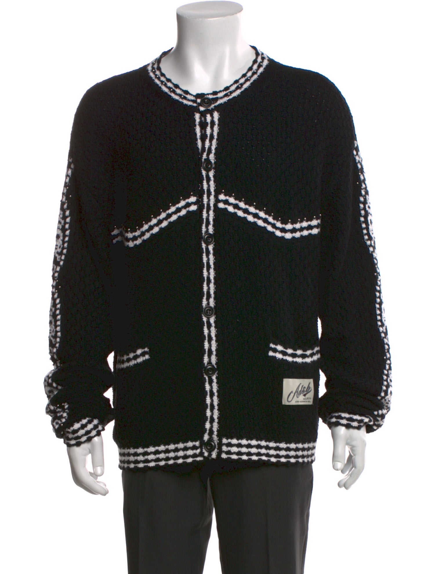 Andersson Bell Striped Crew Neck Cardigan
