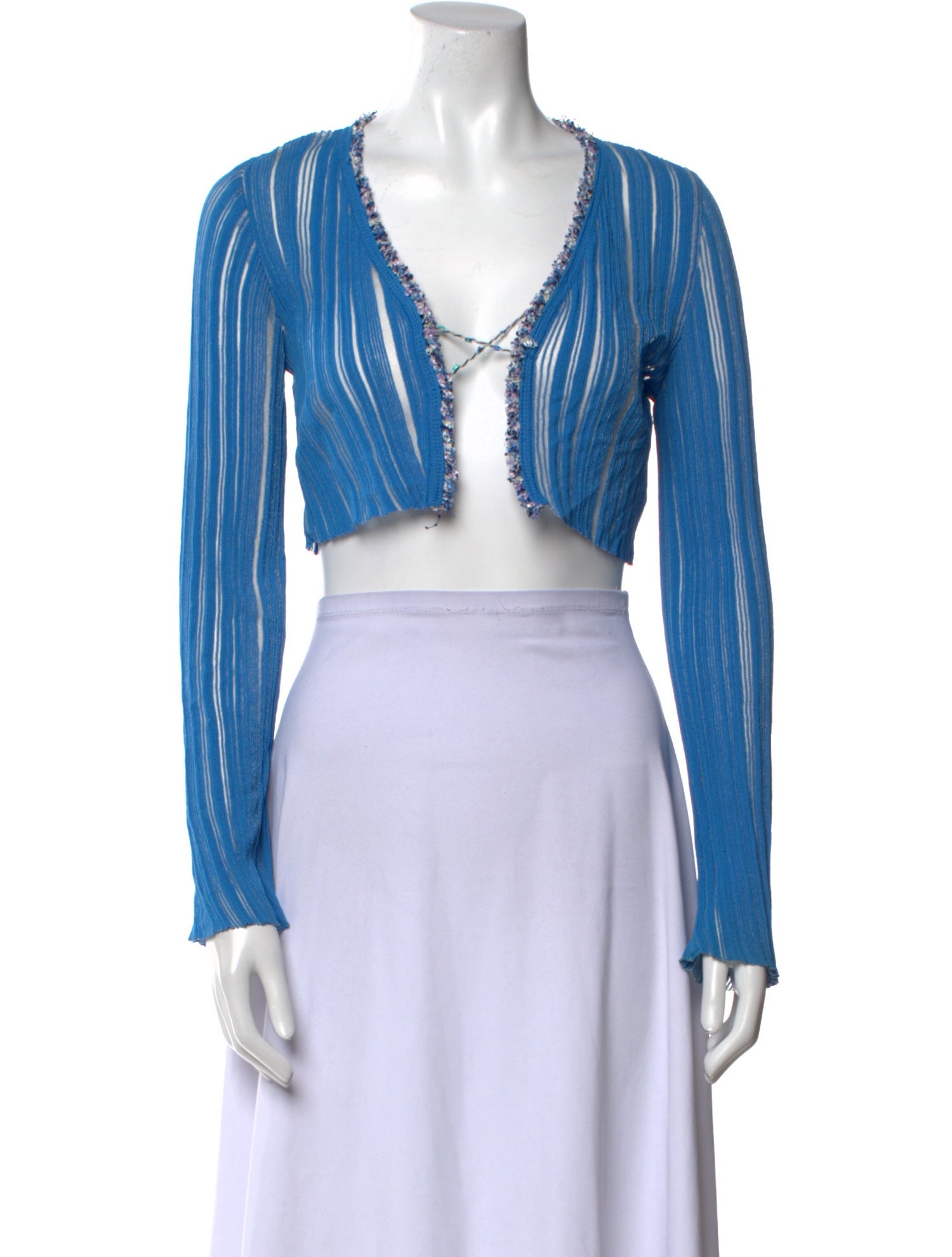 Andersson Bell V-Neck Long Sleeve Crop Top