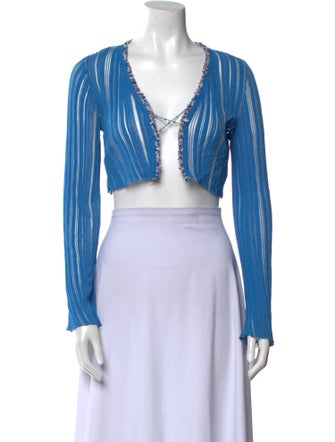 Andersson Bell V-Neck Long Sleeve Crop Top