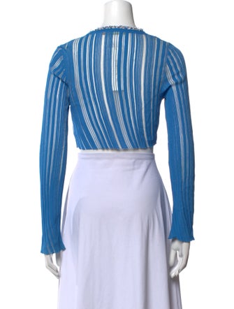 Andersson Bell V-Neck Long Sleeve Crop Top