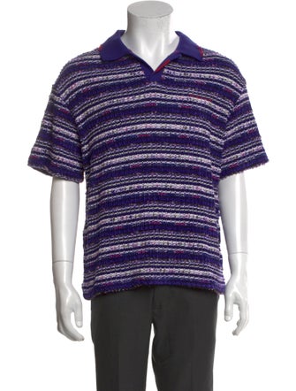 Andersson Bell Striped Collar Polo Shirt