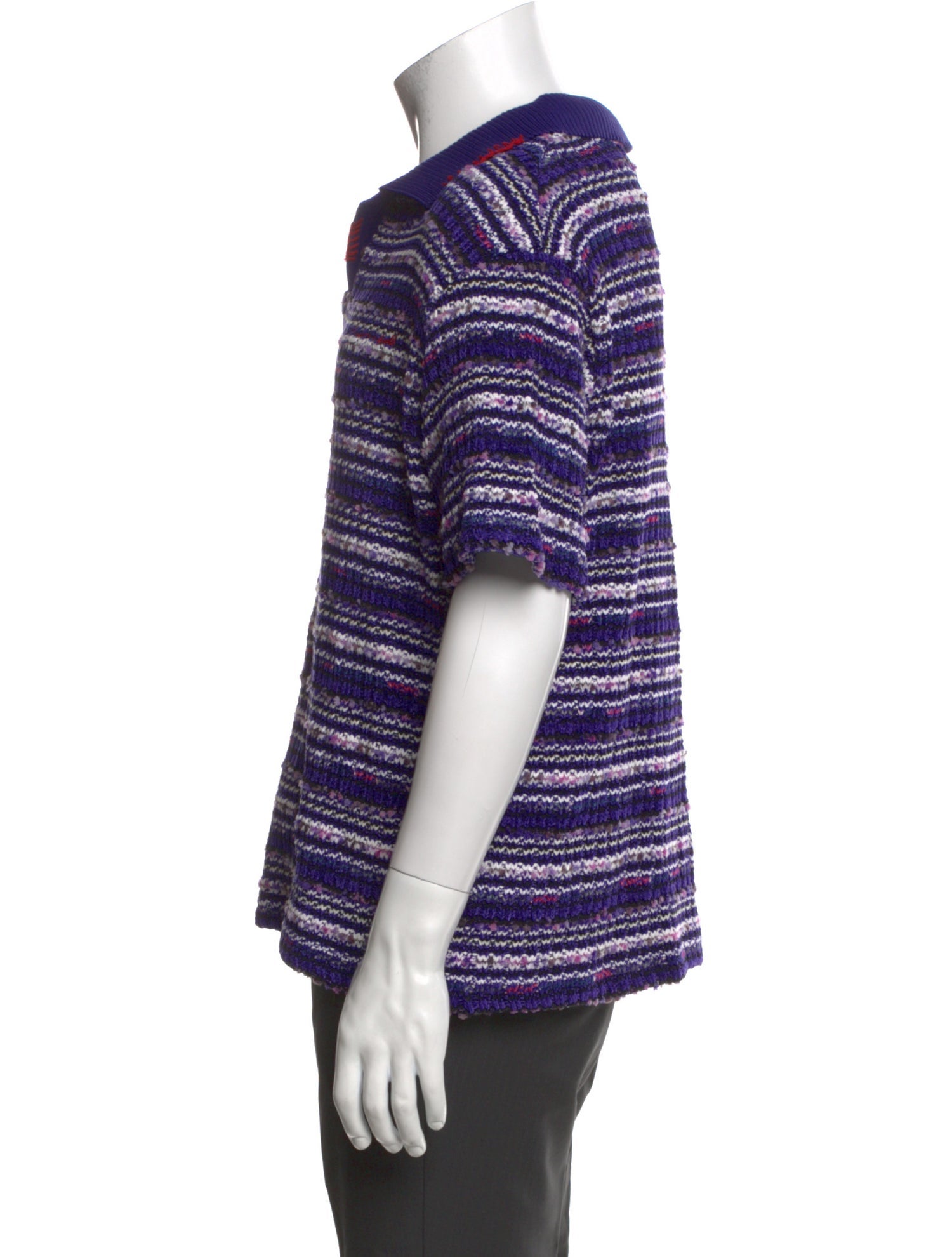 Andersson Bell Striped Collar Polo Shirt