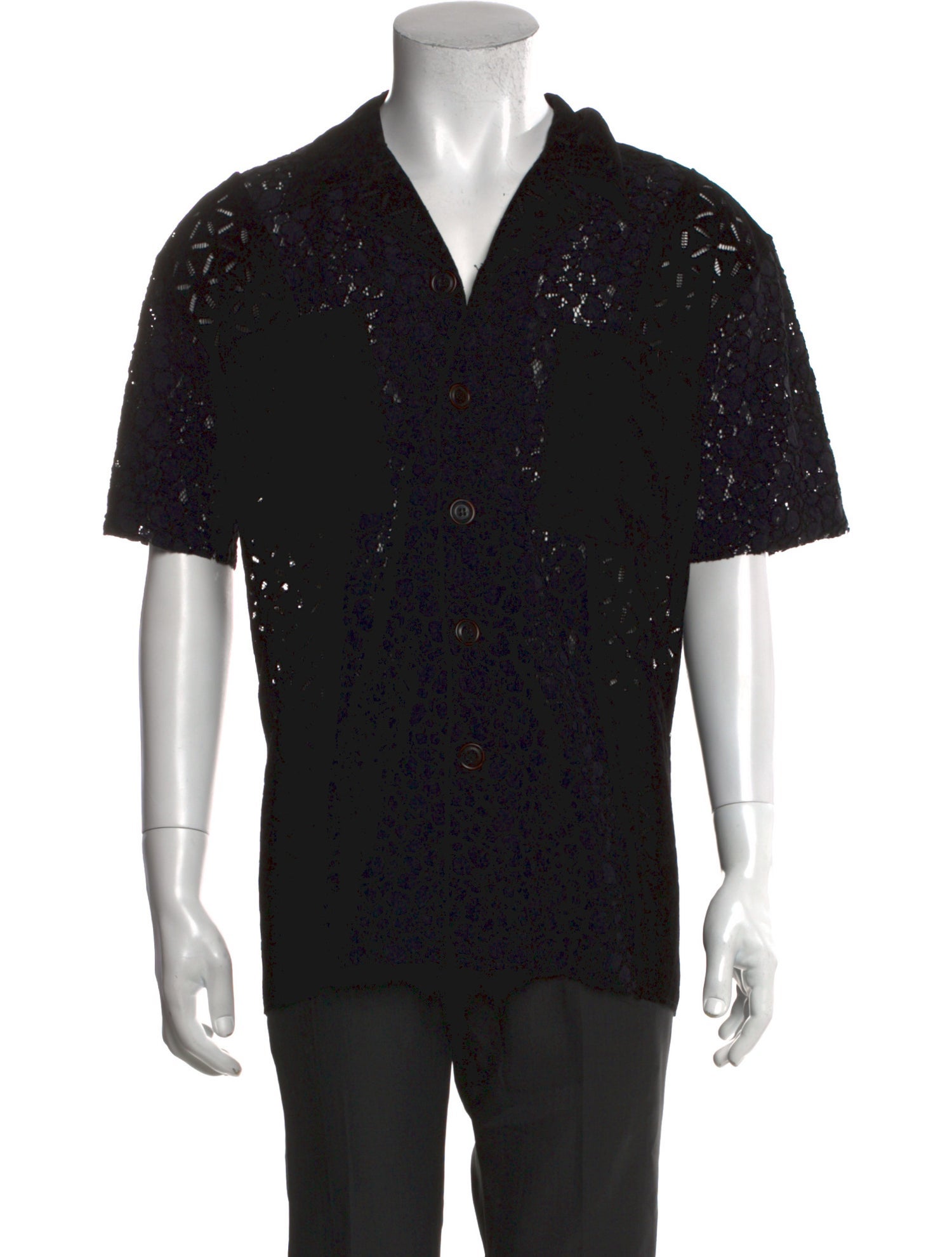 Andersson Bell Lace Pattern Short Sleeve Shirt