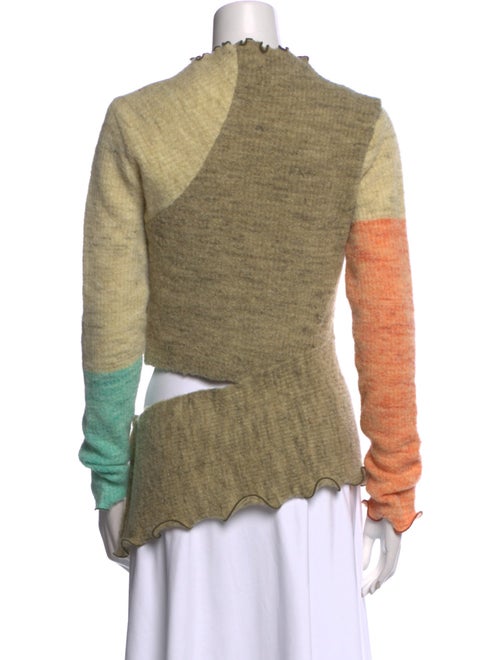 Andersson Bell Colorblock Pattern Mock Neck Sweater