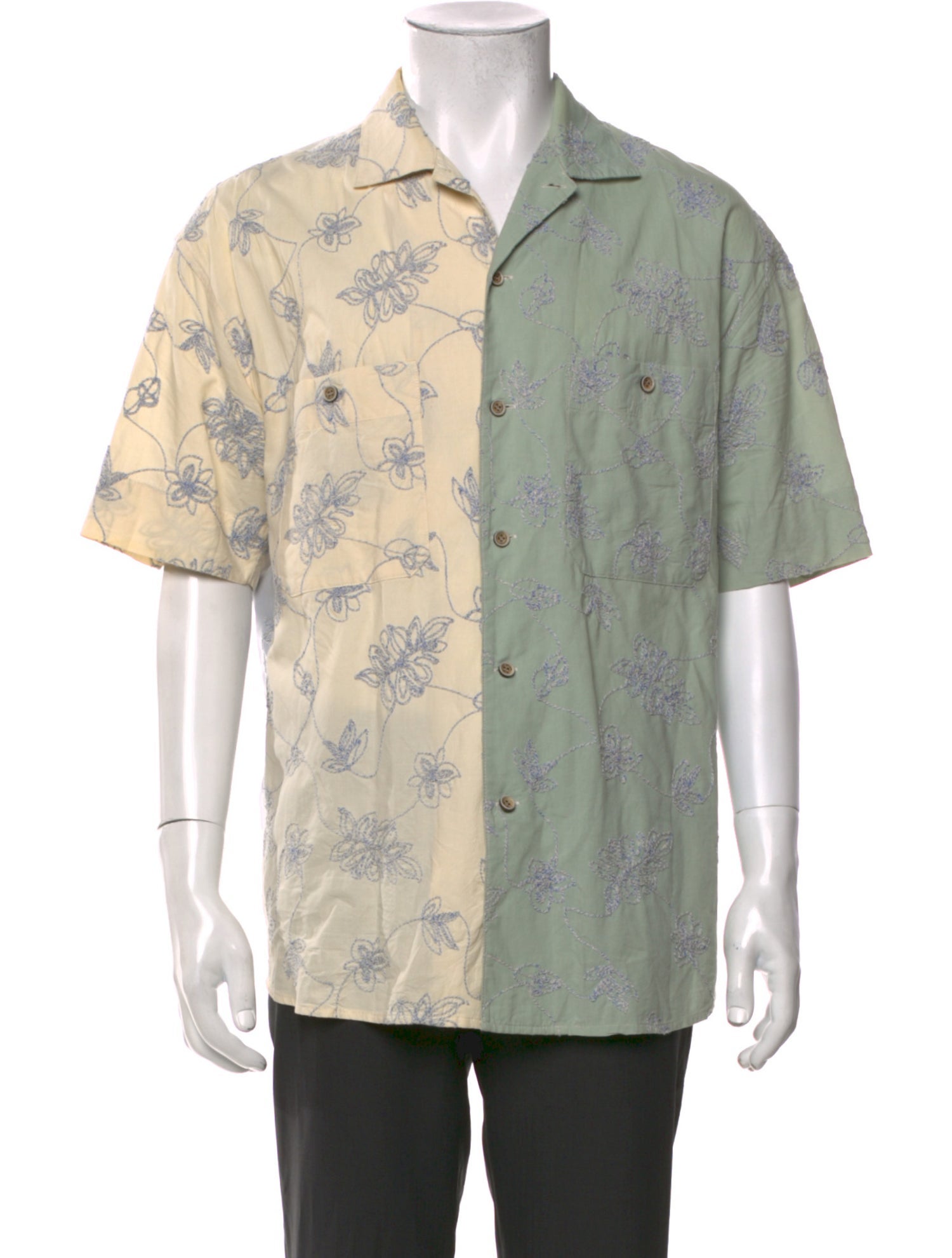 Andersson Bell Colorblock Pattern Short Sleeve Shirt