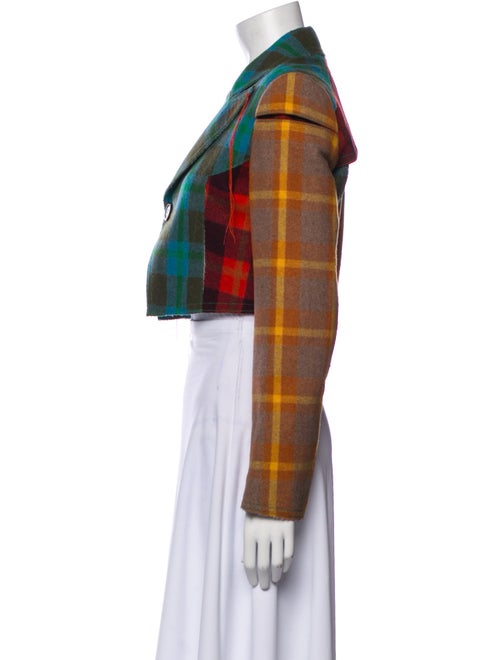 Andersson Bell Wool Plaid Print Blazer