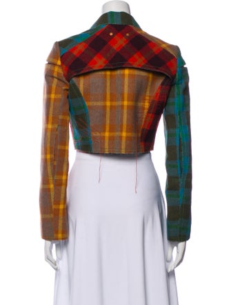 Andersson Bell Wool Plaid Print Blazer