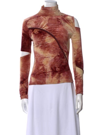 Andersson Bell Printed Turtleneck Top