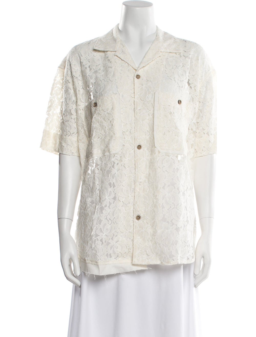 Andersson Bell Tunic White Lace Pattern Three-Qua… - image 3