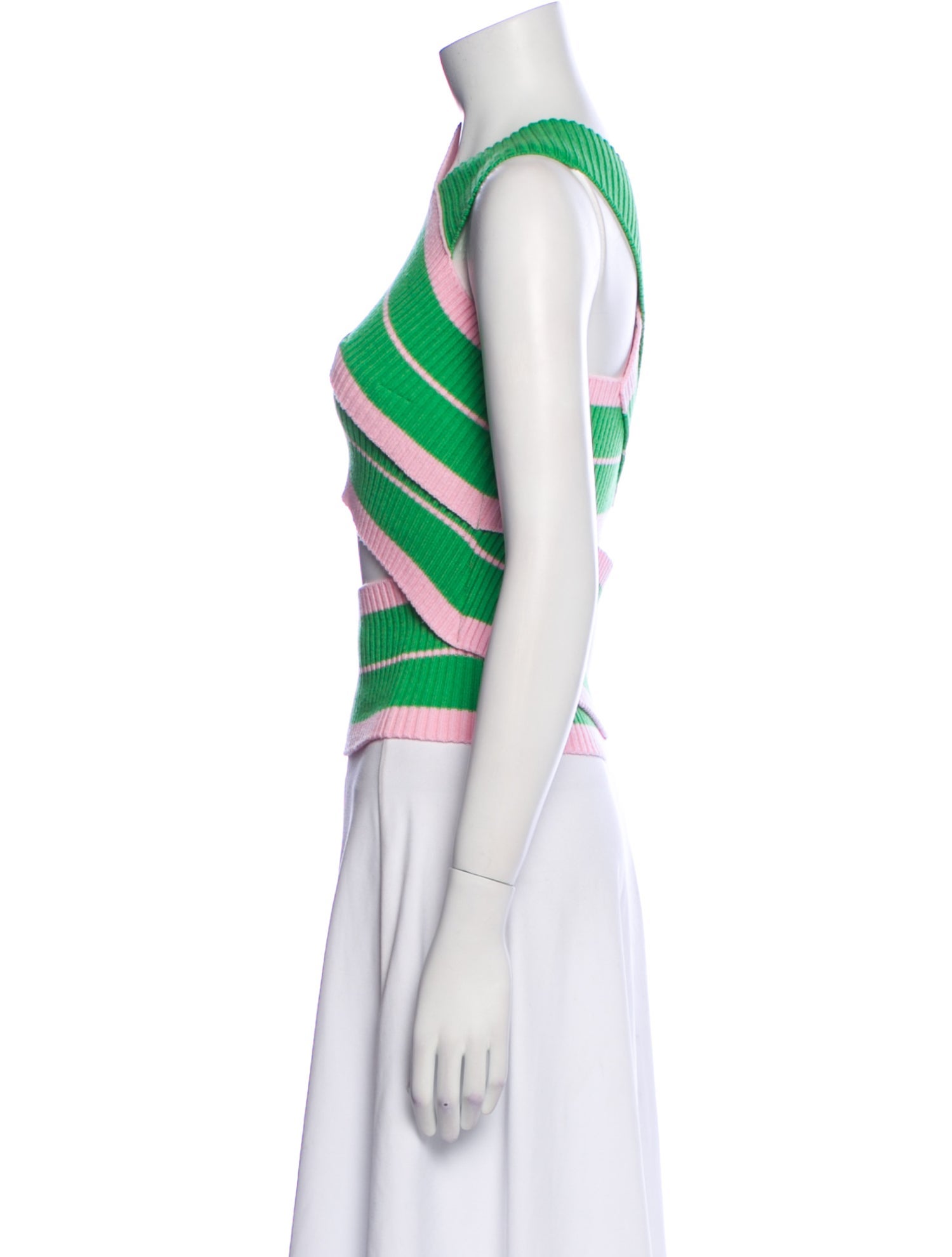 Andersson Bell Striped Asymmetrical Sweater