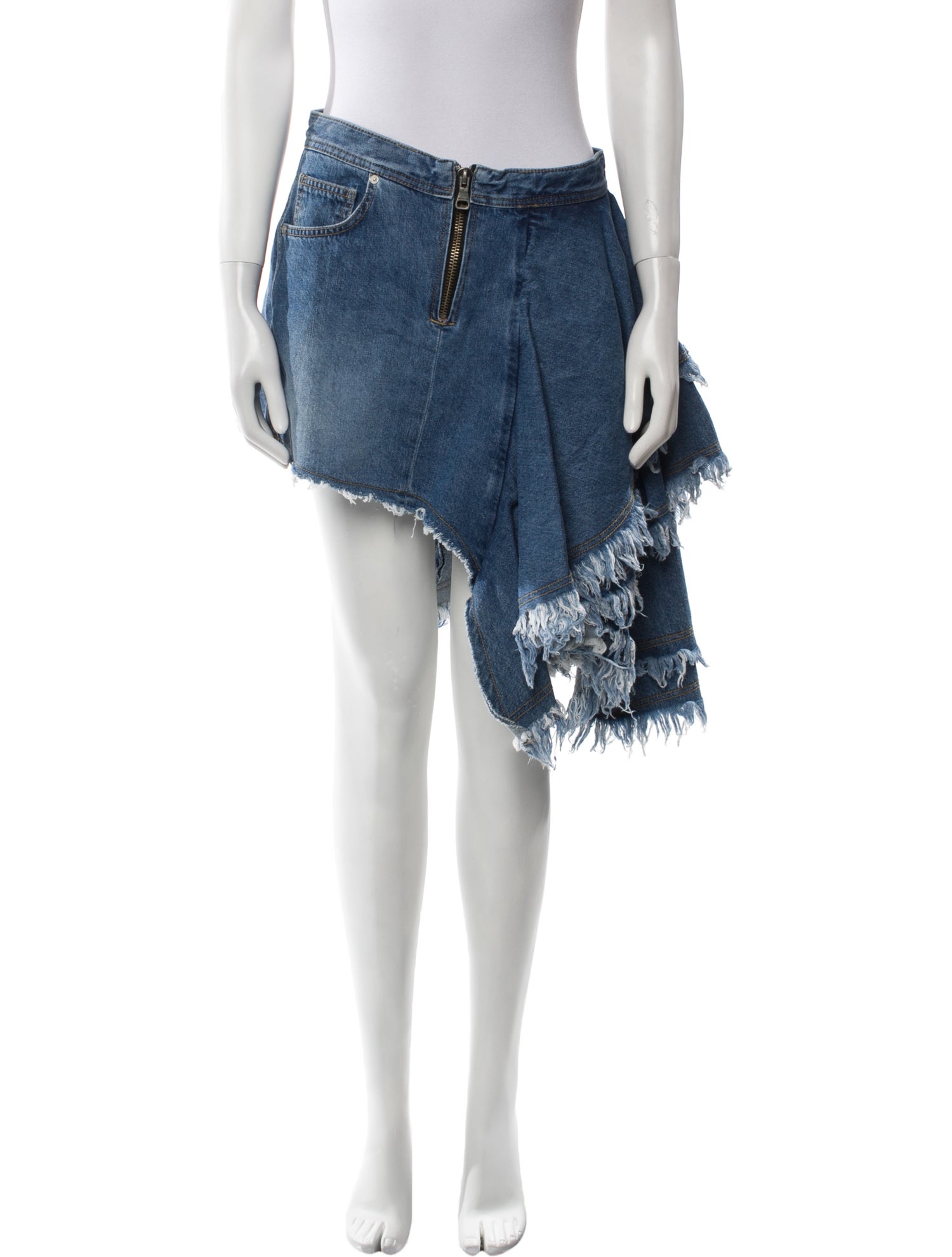 Andersson Bell Raw-Edge Trim Knee-Length Skirt